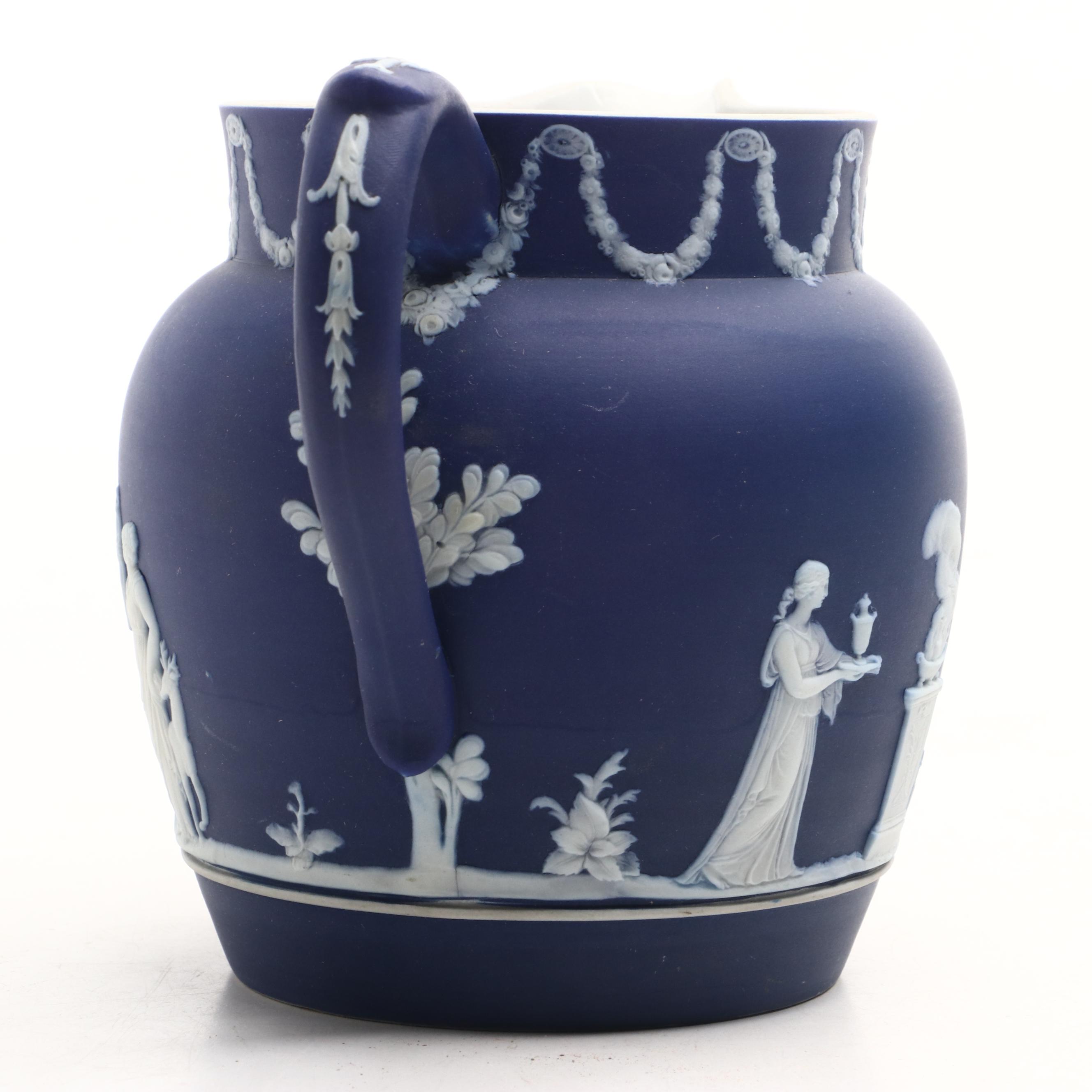 Wedgwood Earthenware Pitcher and Basin, Early to Mid-20th Century