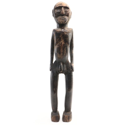 West African Lobi Bateba African Carved Wood Male Figure