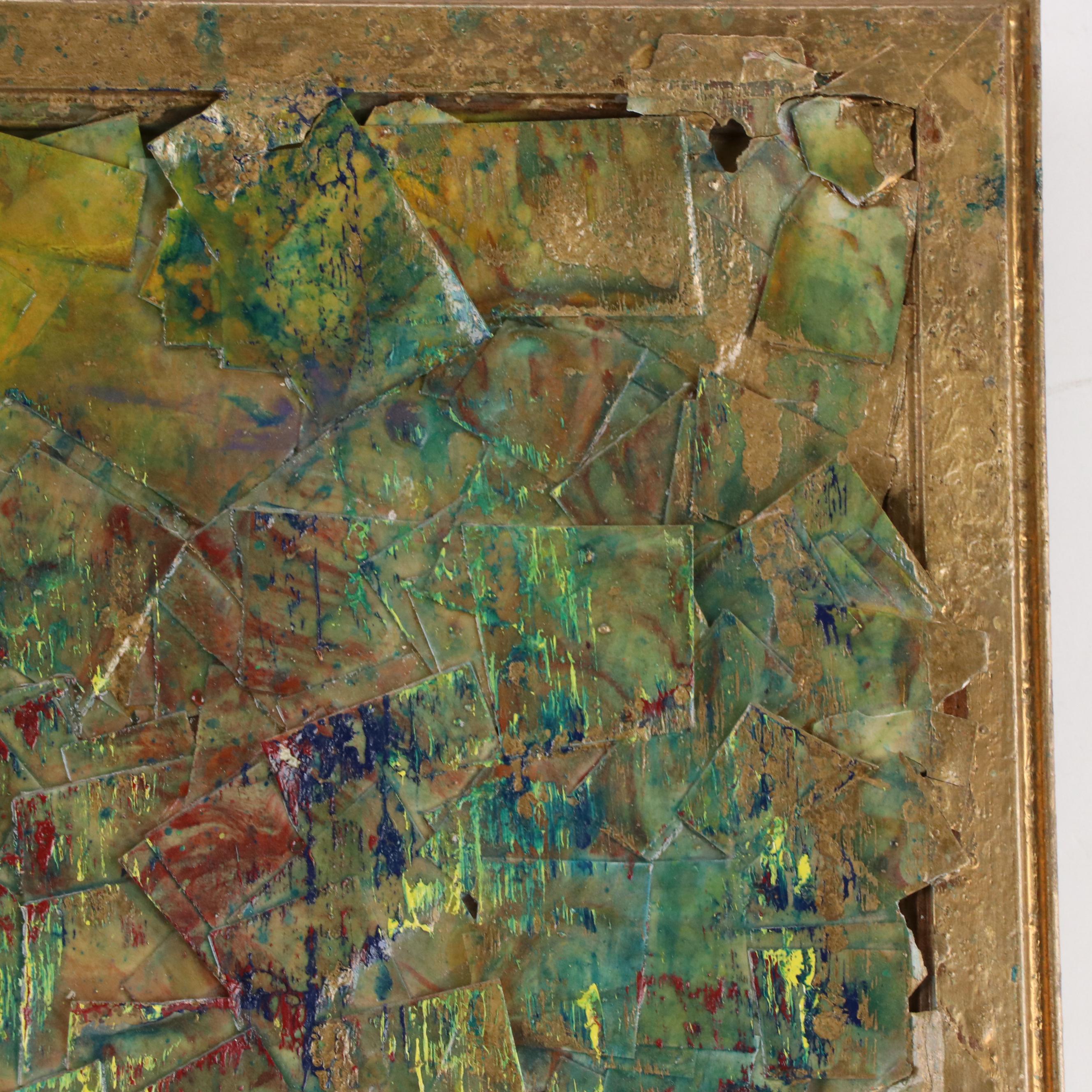 Loring Cornish Abstract Dimensional Mixed Media Painting