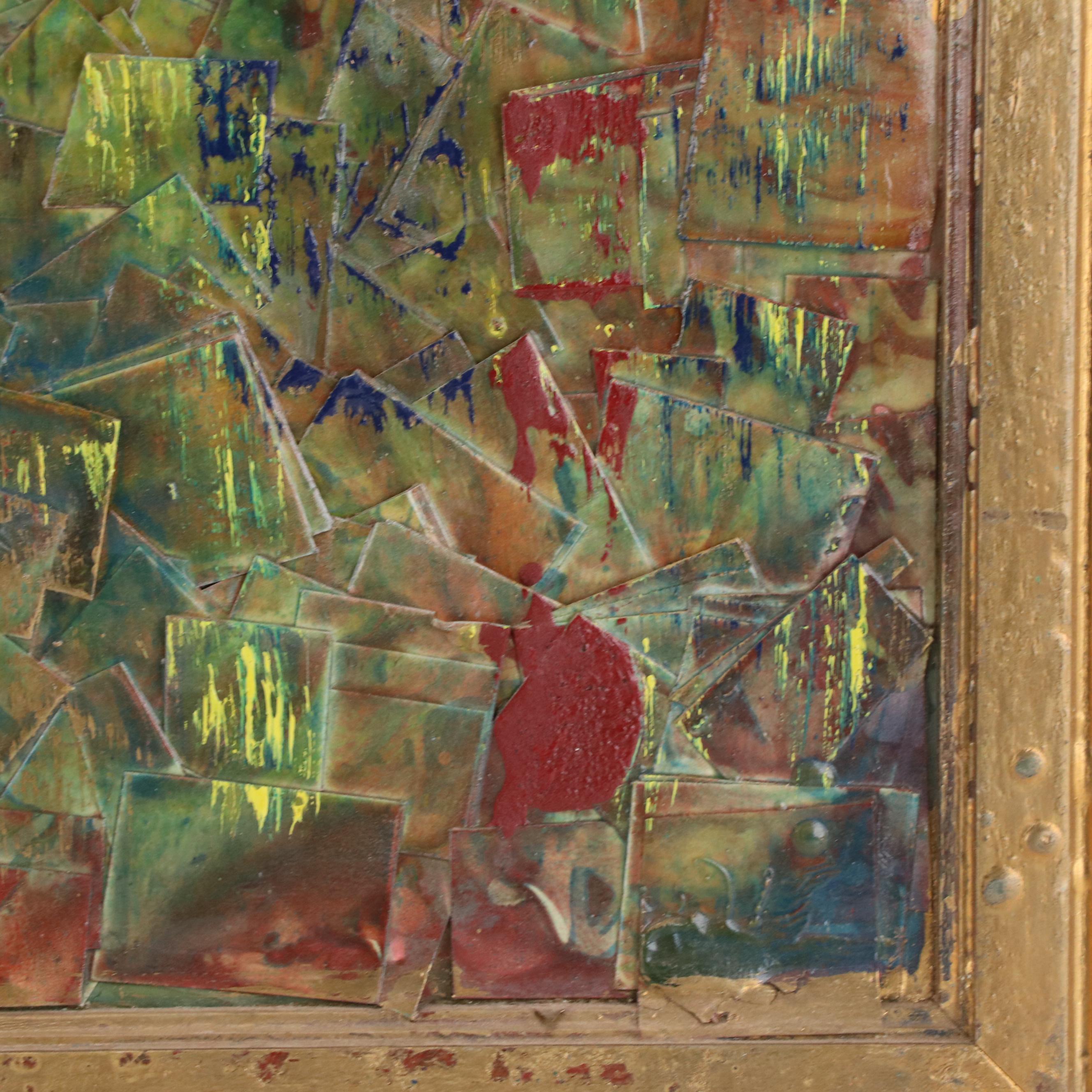 Loring Cornish Abstract Dimensional Mixed Media Painting