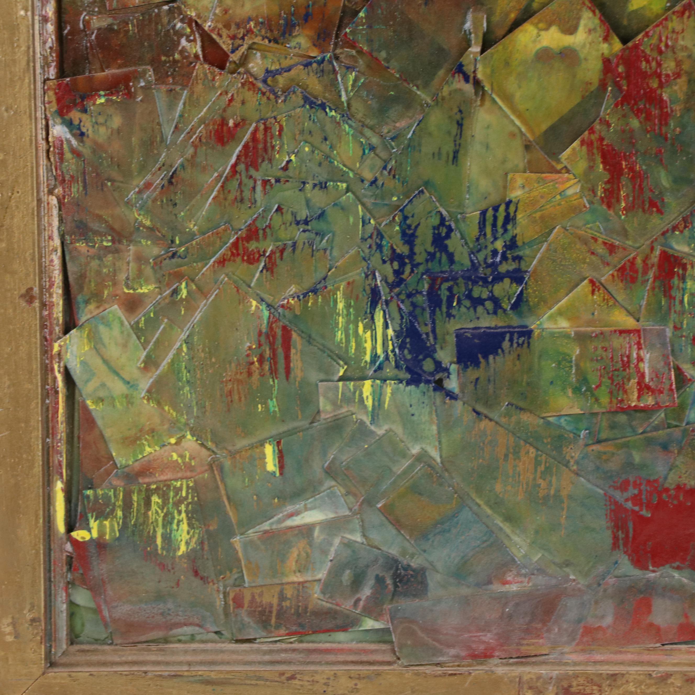 Loring Cornish Abstract Dimensional Mixed Media Painting