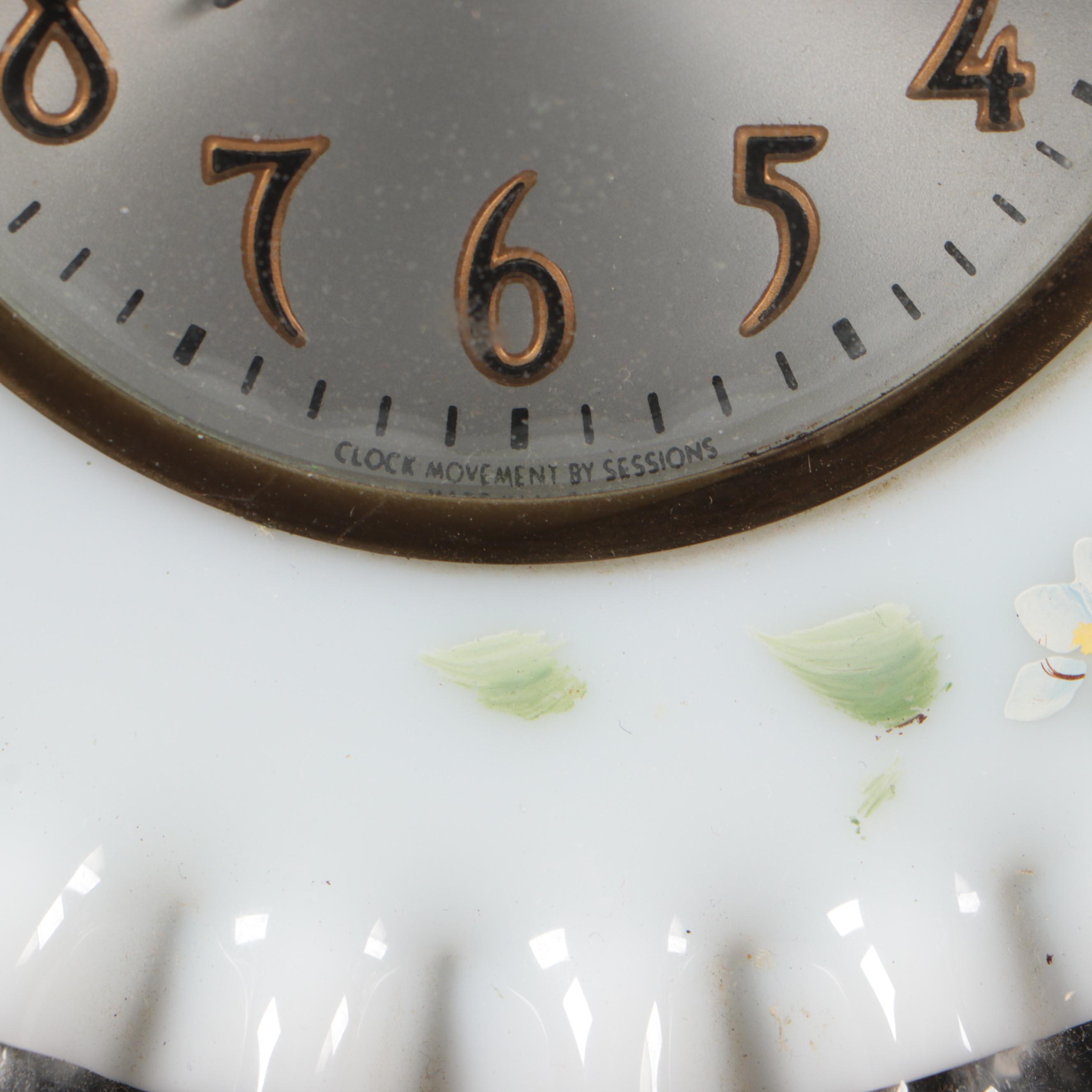 Fenton Hand-Painted Silver Crest Art Glass Bowls, Clock, and More