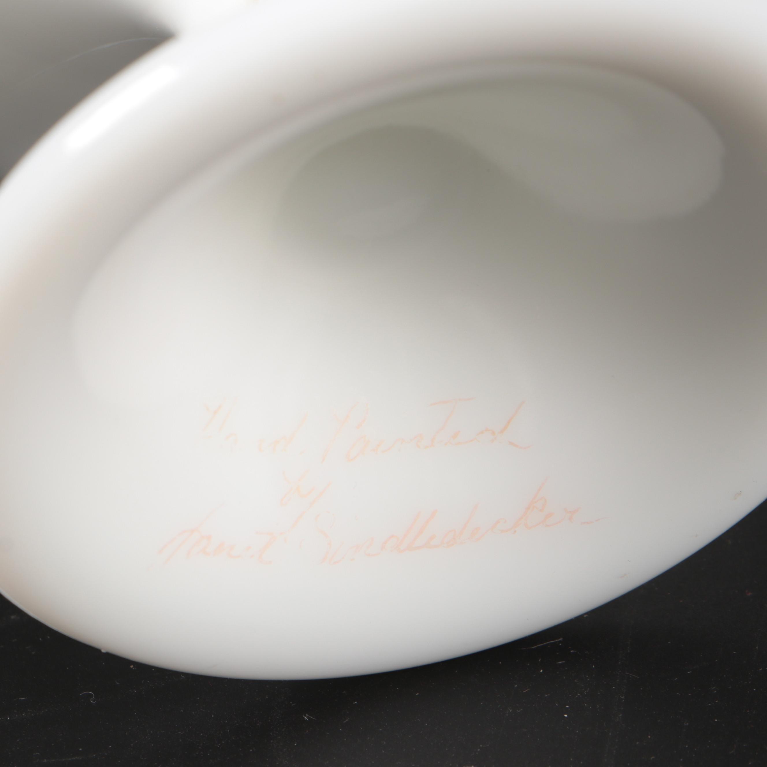 Fenton Hand-Painted Silver Crest Art Glass Bowls, Clock, and More