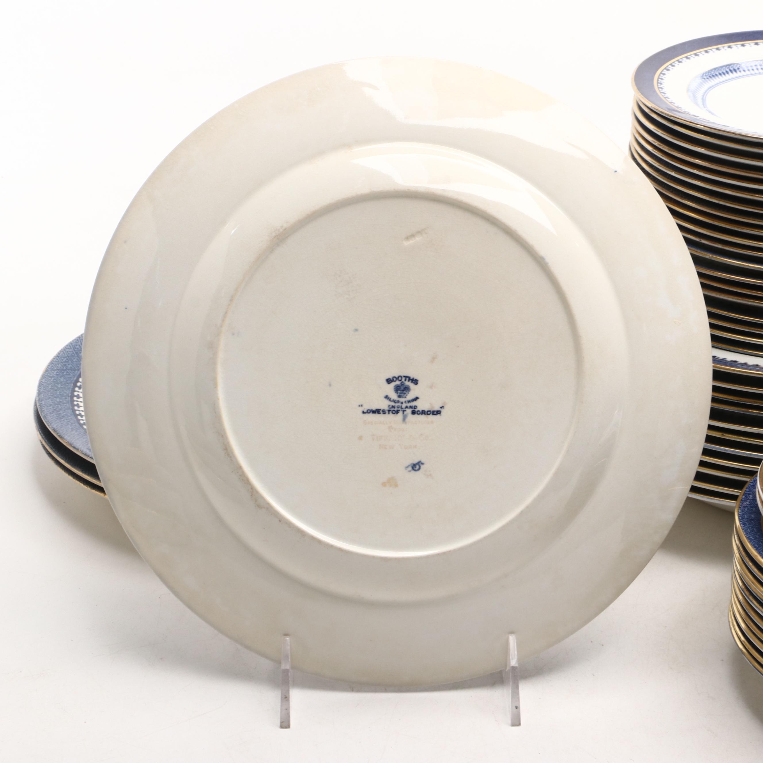Tiffany & Co. Retailed Booths "Lowesoft Border" Dinnerware, Early to Mid 20th C.