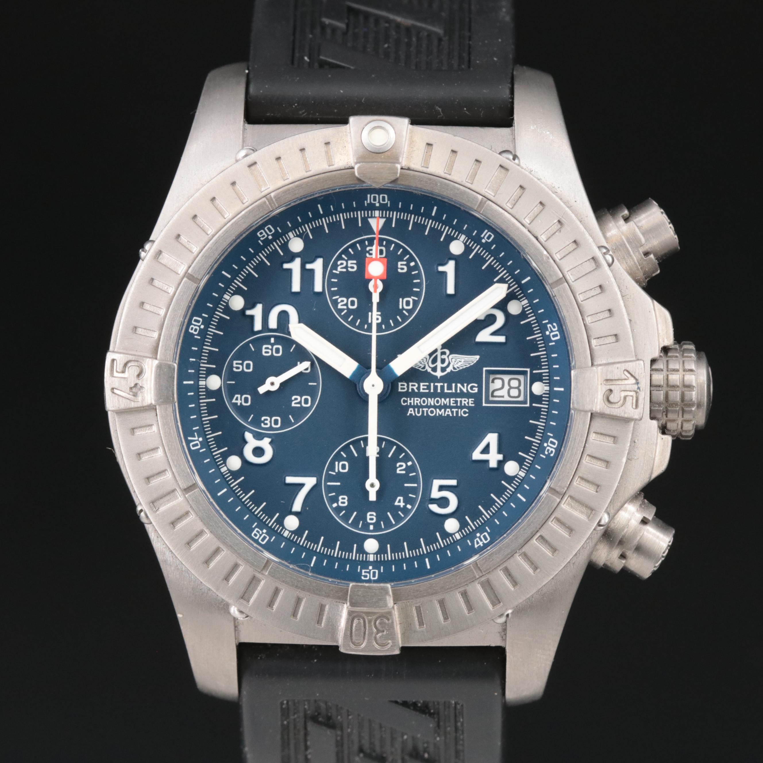 Breitling Avenger Chronograph Titanium Blue 44MM Automatic Watch