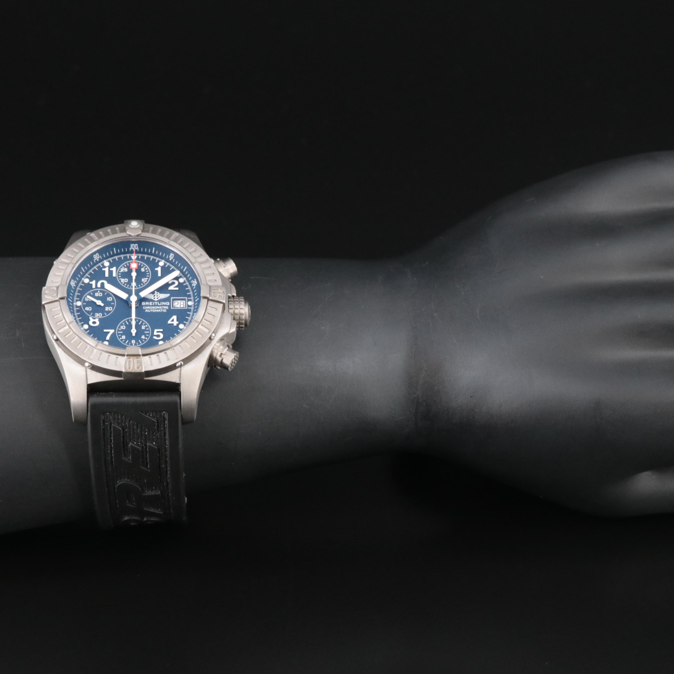 Breitling Avenger Chronograph Titanium Blue 44MM Automatic Watch