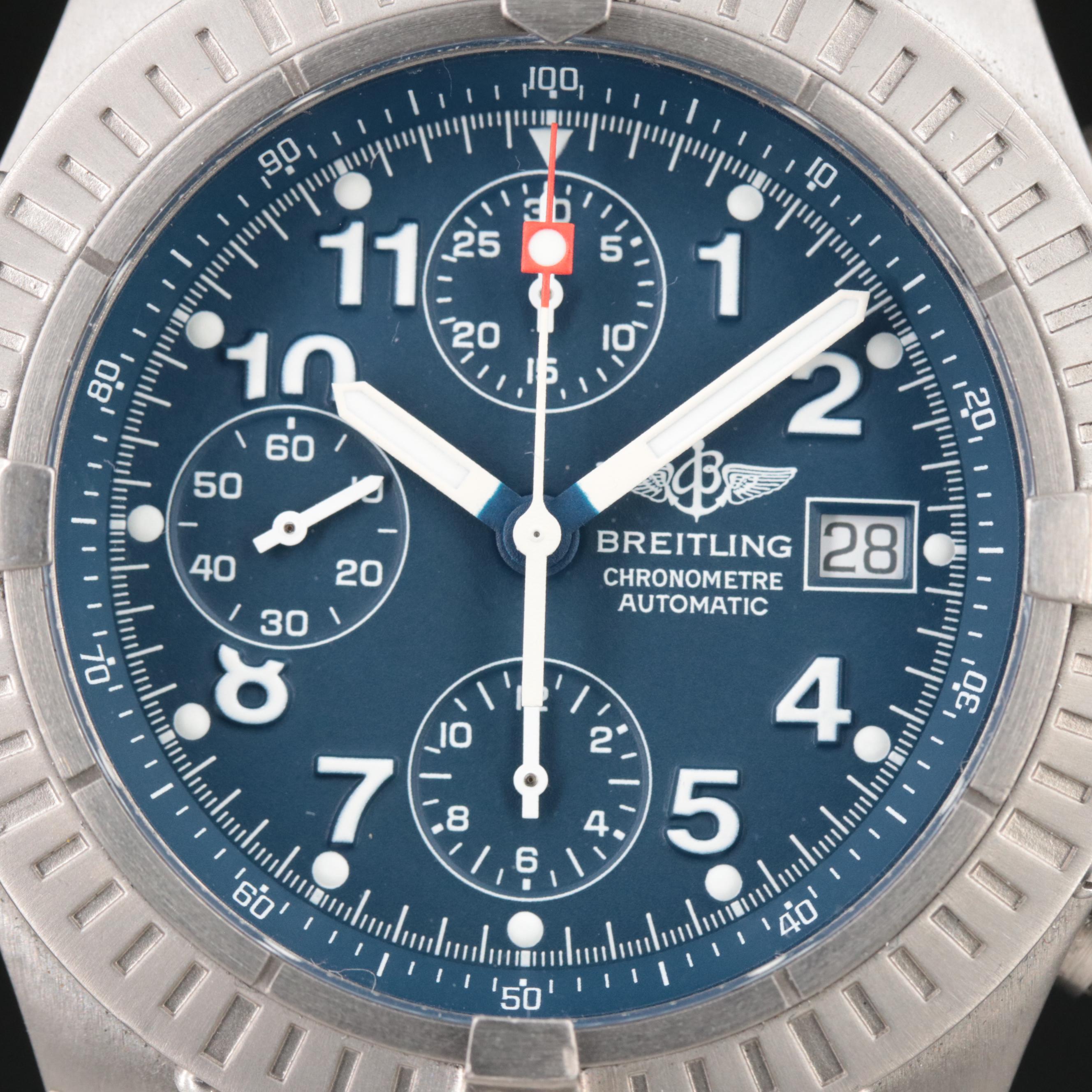 Breitling Avenger Chronograph Titanium Blue 44MM Automatic Watch