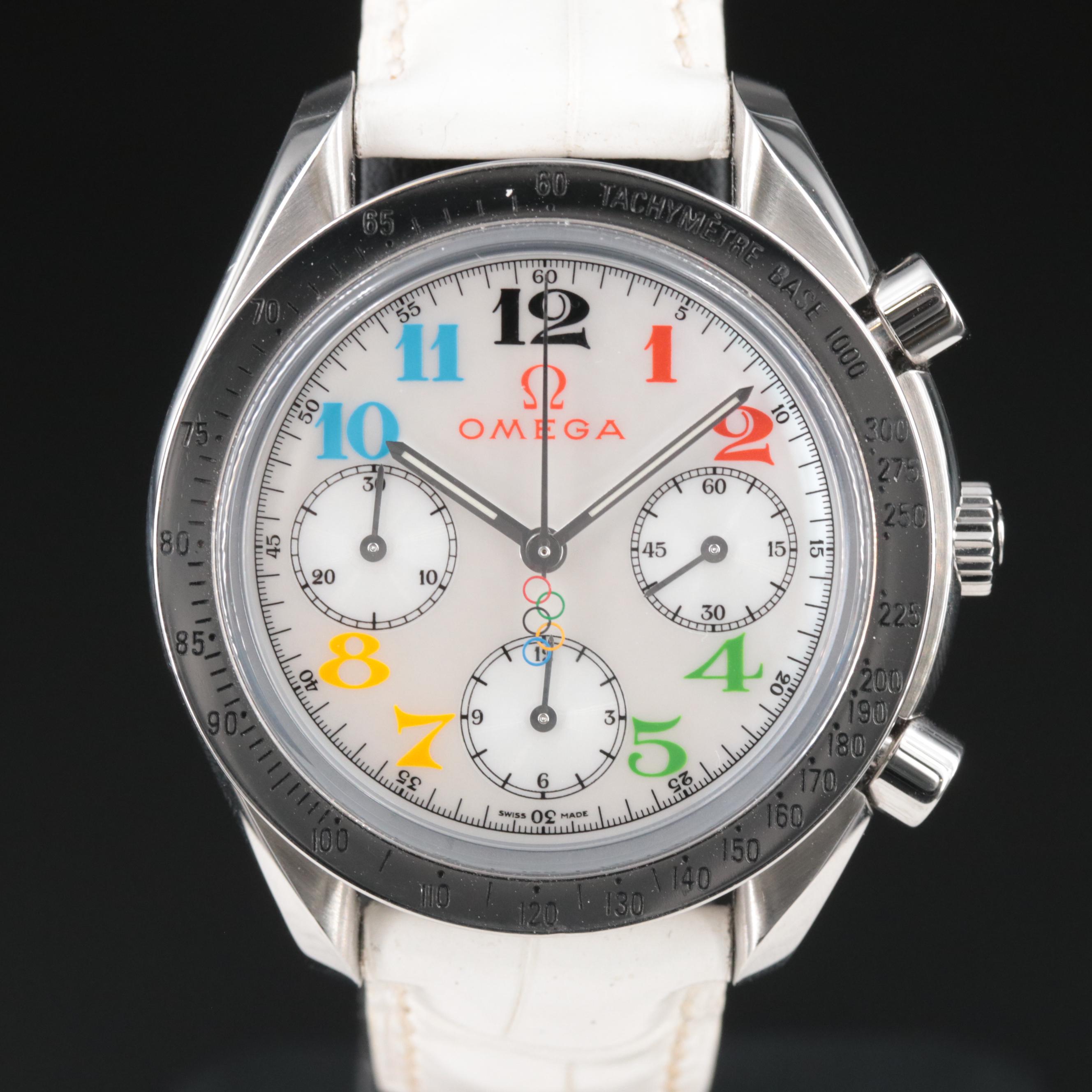 Omega Speedmaster Chrono Olympic Mother-of-Pearl 38mm Automatic Watch