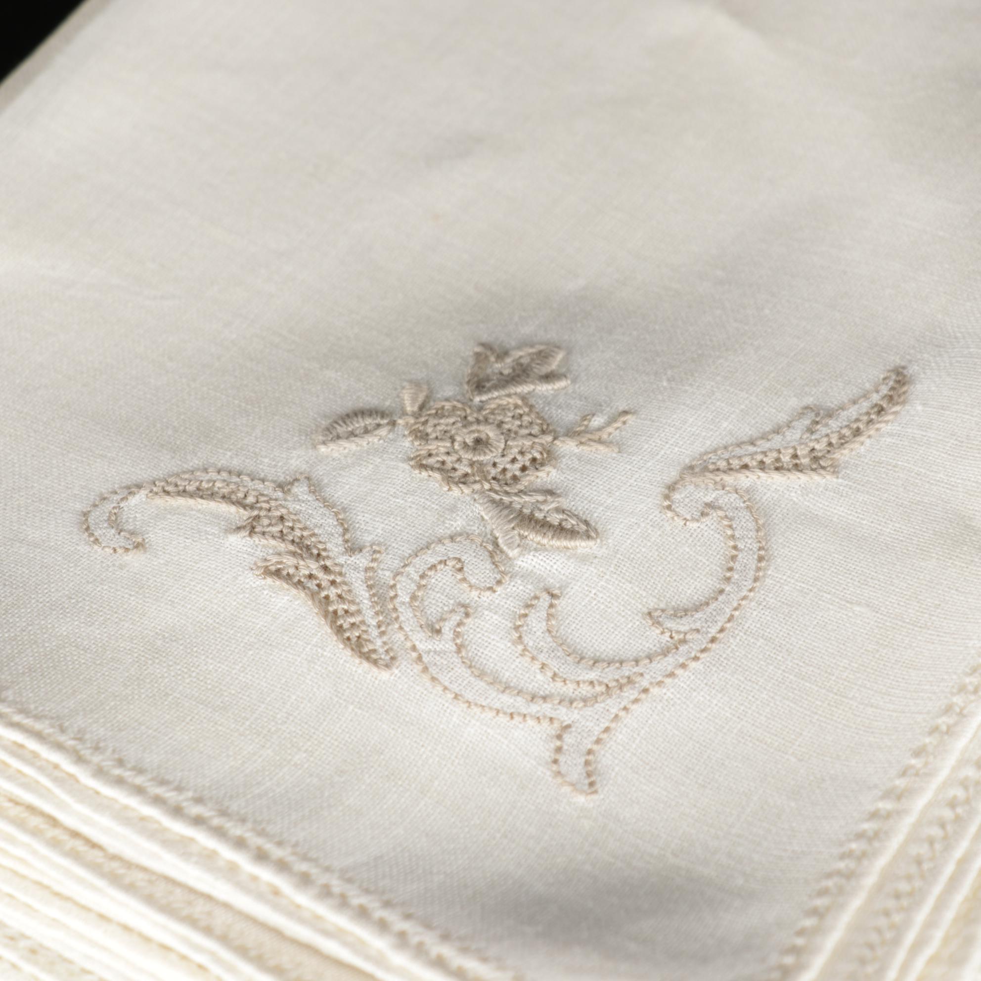 Victorian Style Milk Glass Student Lamp with Embroidered Table Linens