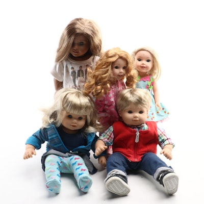 American Girl "Lea Clark" with Bitty Baby Twins and WellieWisher Dolls