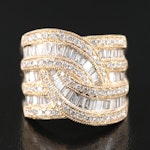 EFFY 14K 2.02 CTW Diamond Crossover Ring