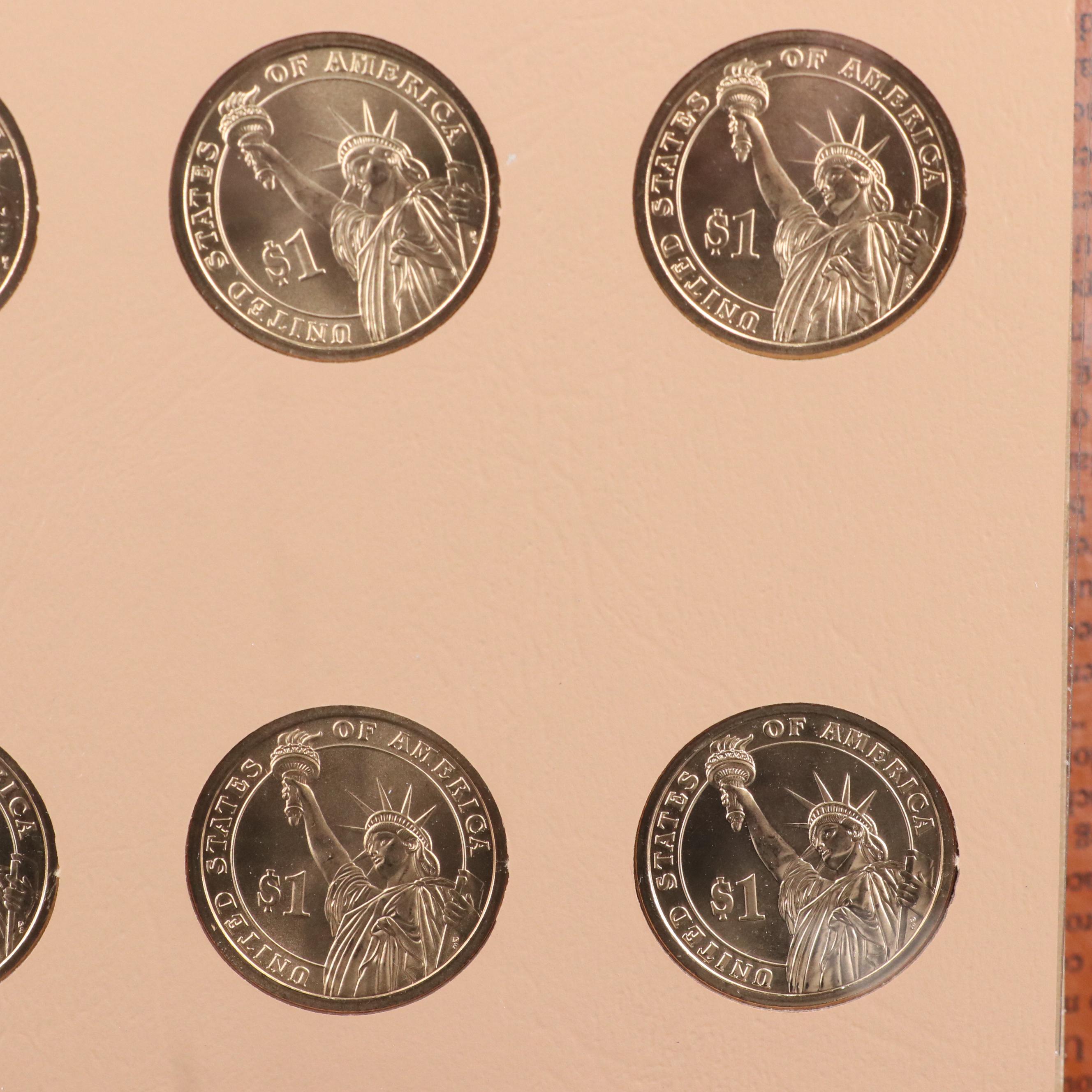 Collection of Seventy-Eight United States Presidential Dollars