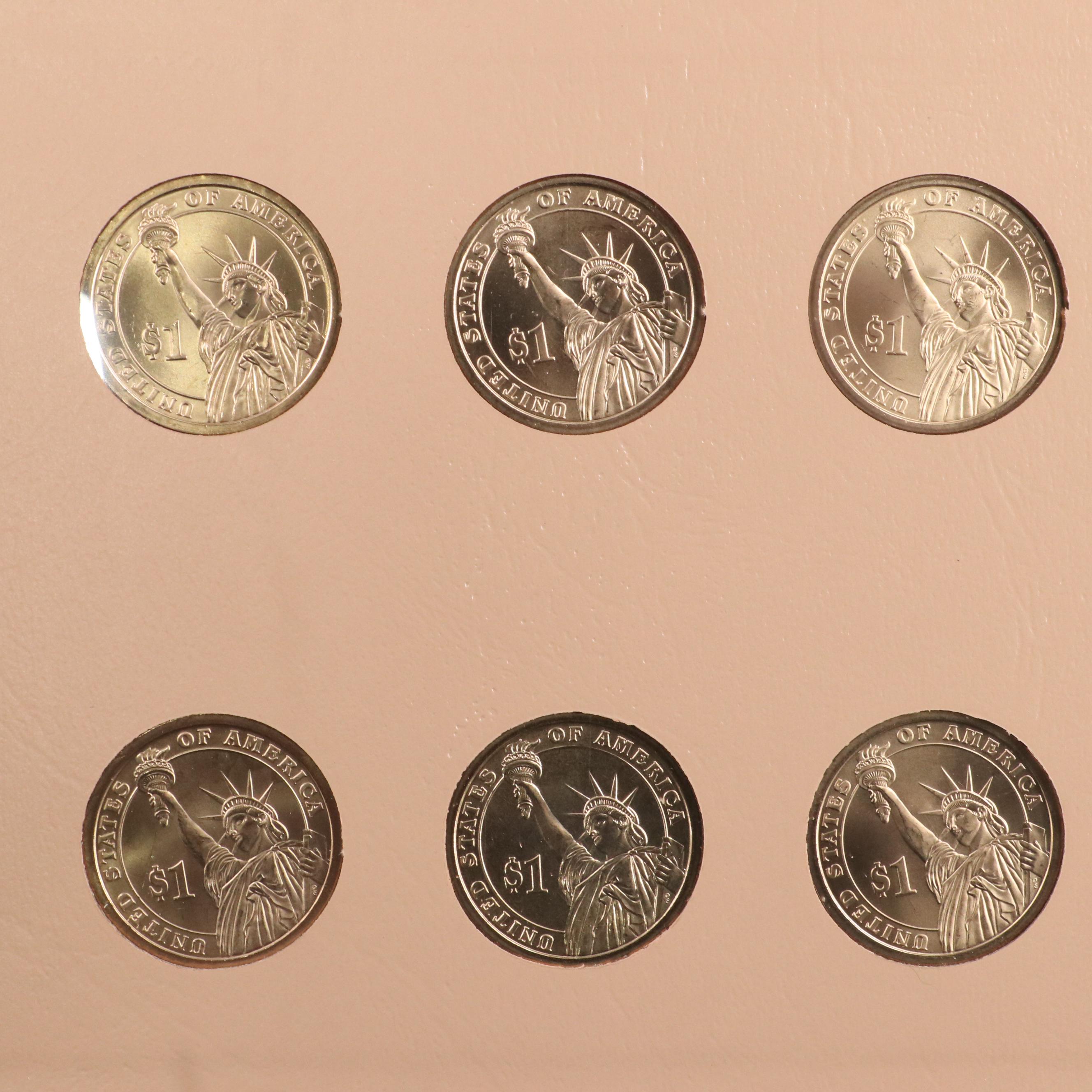 Collection of Seventy-Eight United States Presidential Dollars