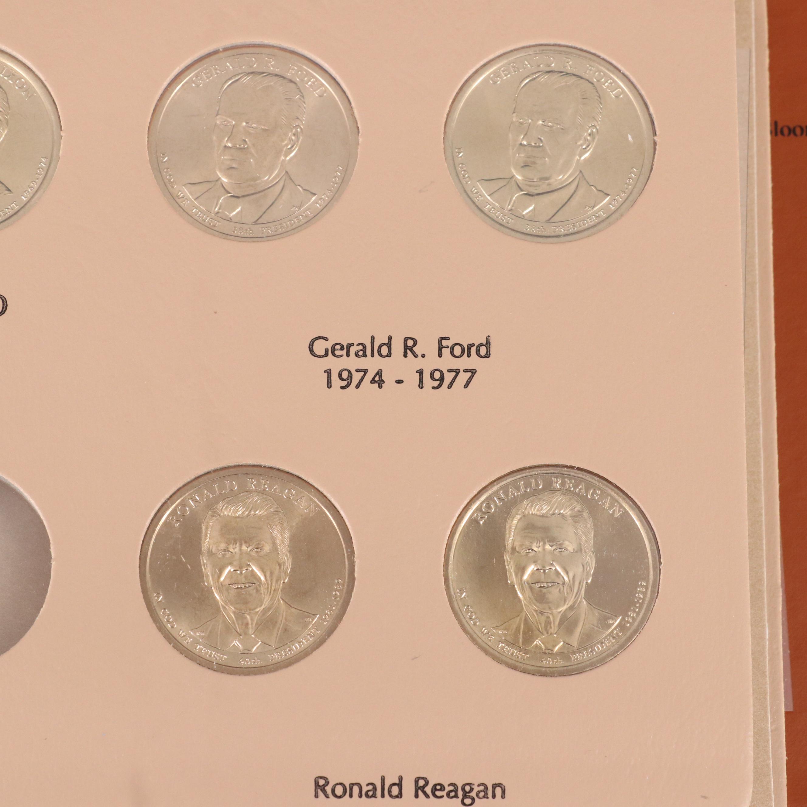 Collection of Seventy-Eight United States Presidential Dollars