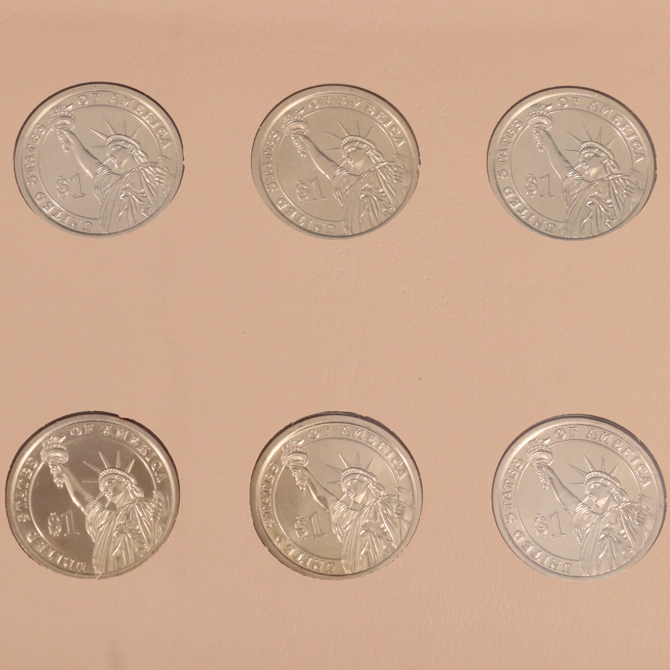 Collection of Seventy-Eight United States Presidential Dollars