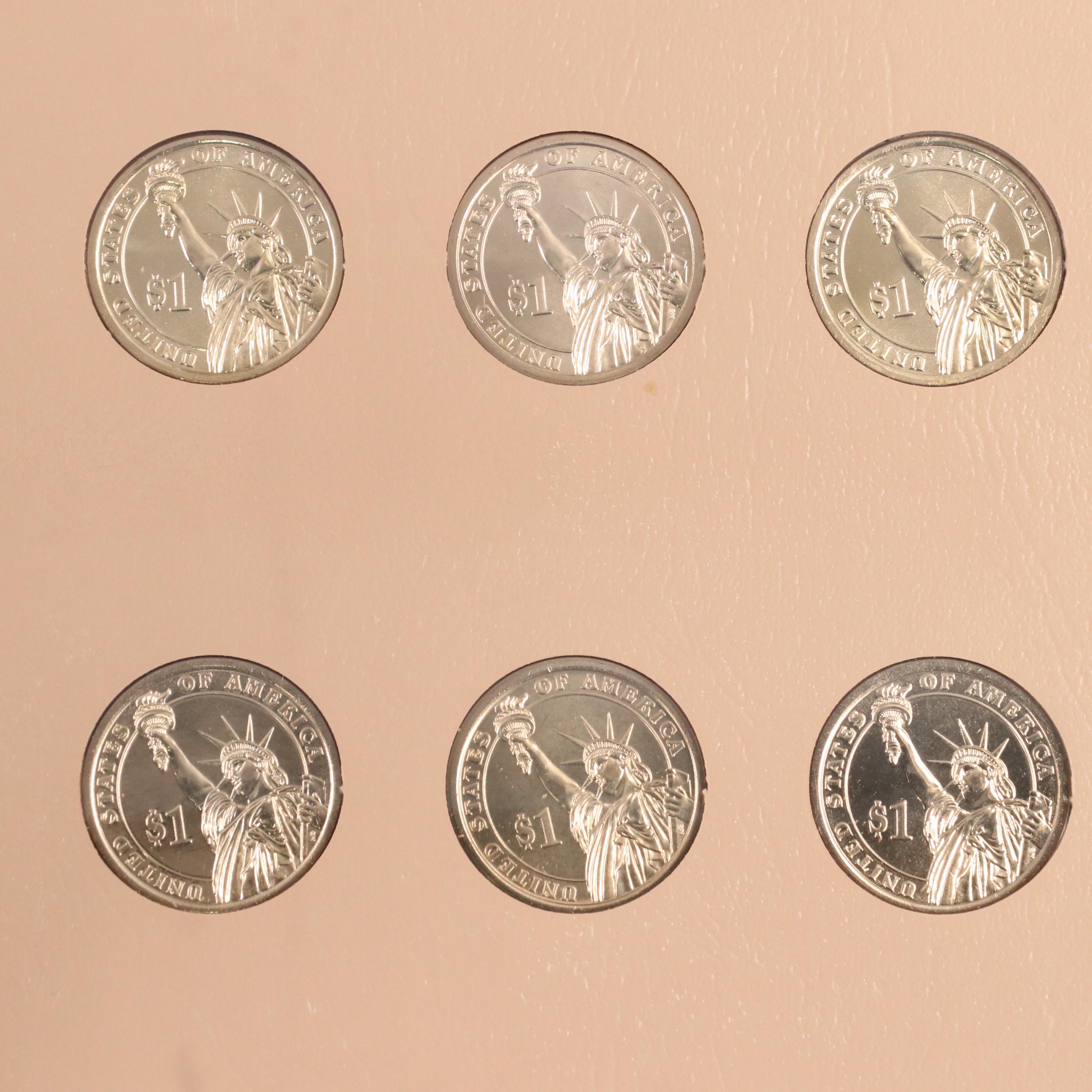 Collection of Seventy-Eight United States Presidential Dollars