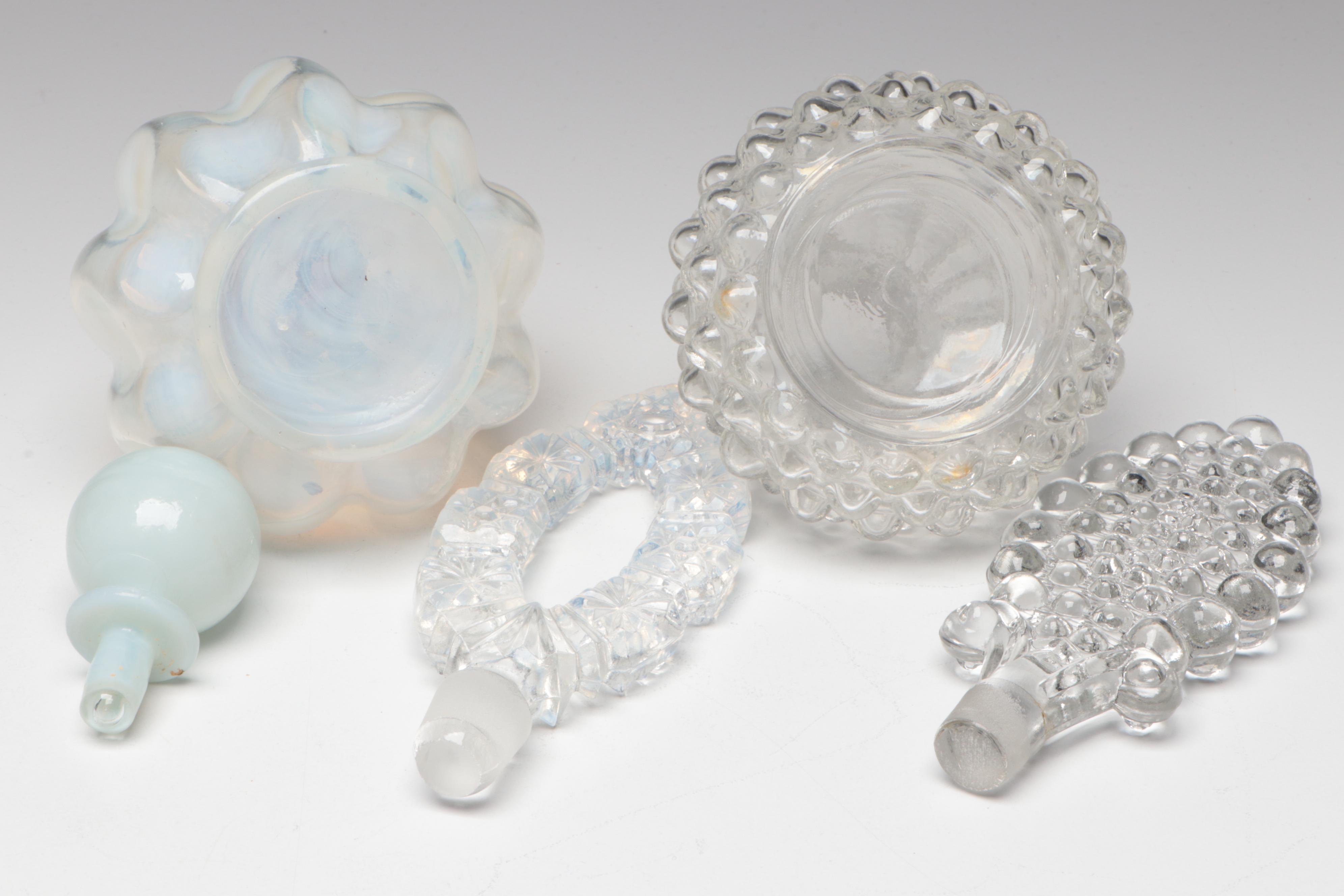 Fenton Beaded Melon, Trellis, Opalescent, Other Hobnail Glass Perfume Bottles