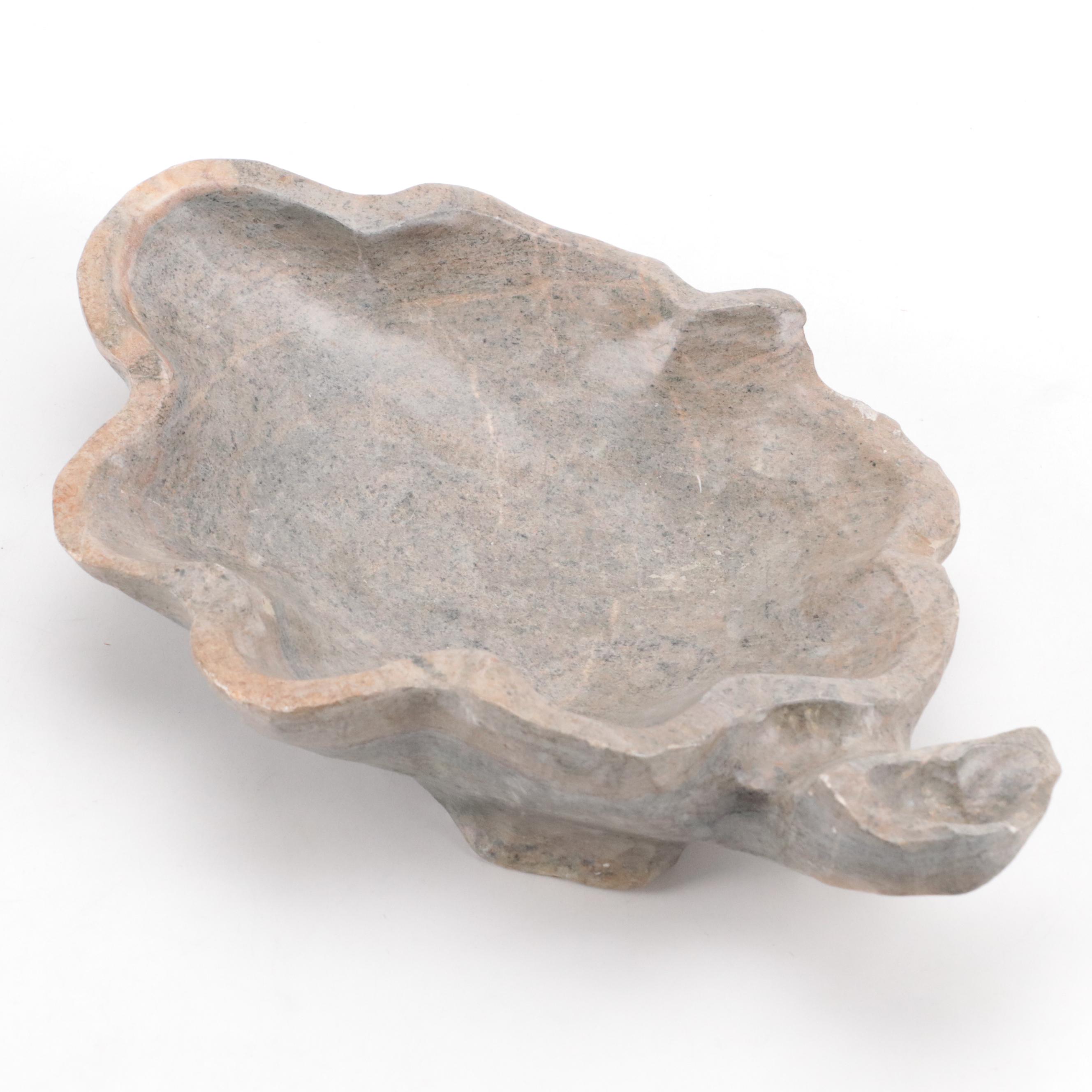 Opalized Petrified Wood Bookends with Carved Stone Bowl