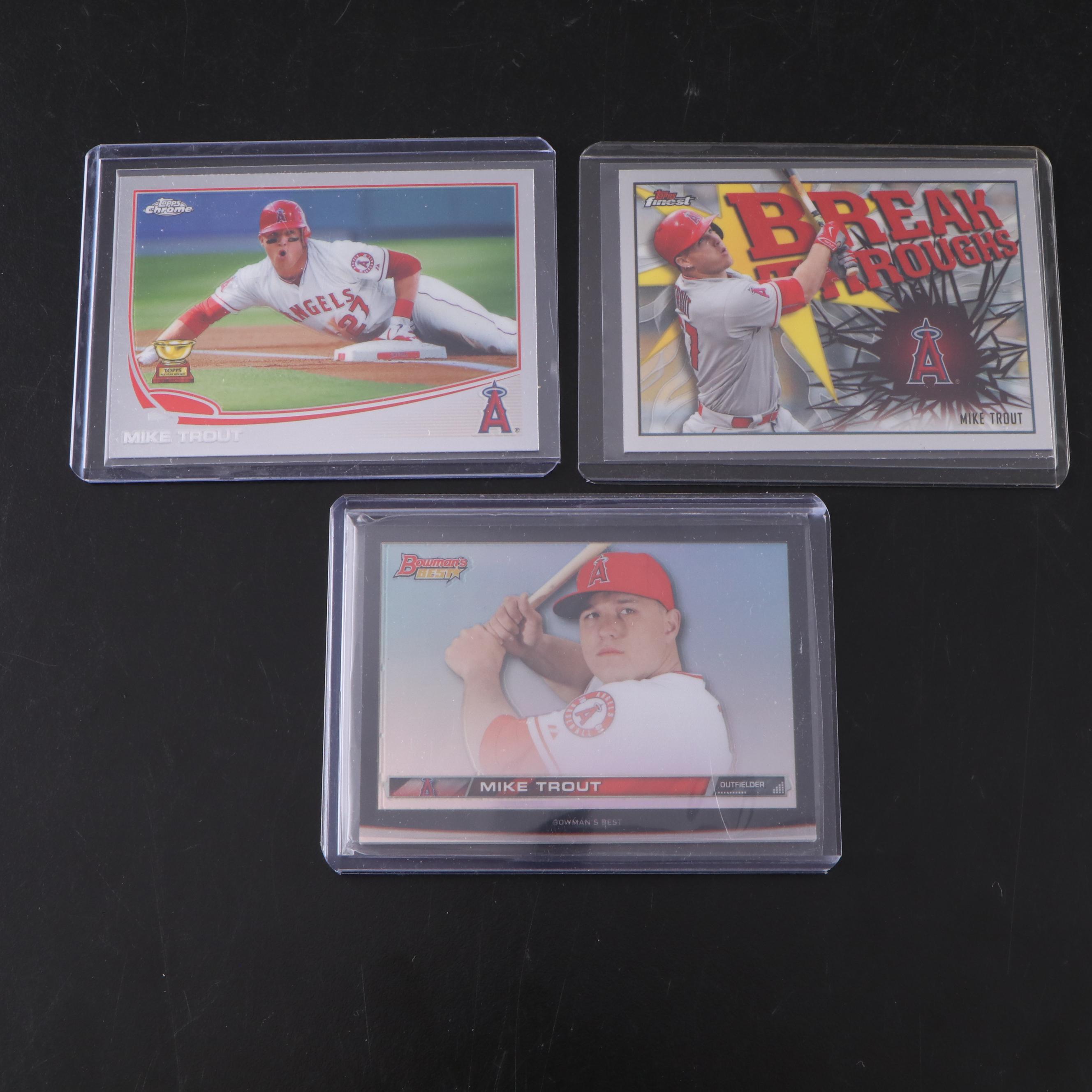 Mike Trout Baseball Card Collection Featuring Refractors, Serial Numbered, More