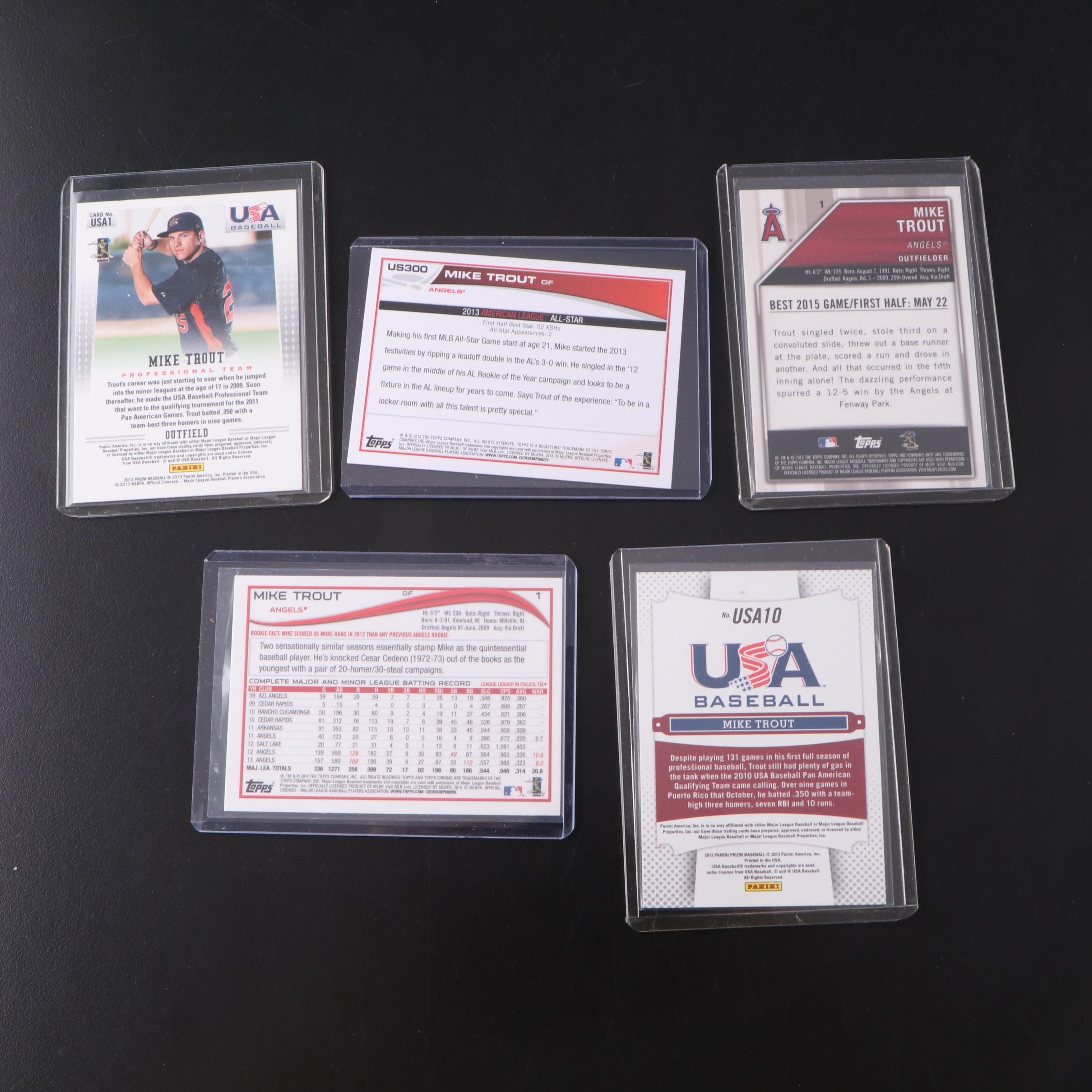 Mike Trout Baseball Card Collection Featuring Refractors, Serial Numbered, More