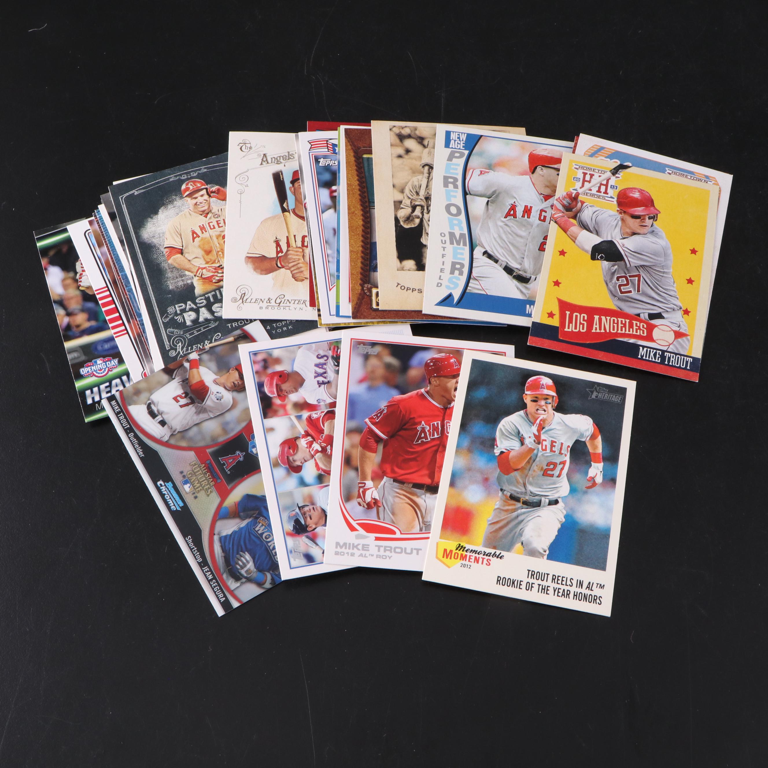 Mike Trout Baseball Card Collection Featuring Refractors, Serial Numbered, More