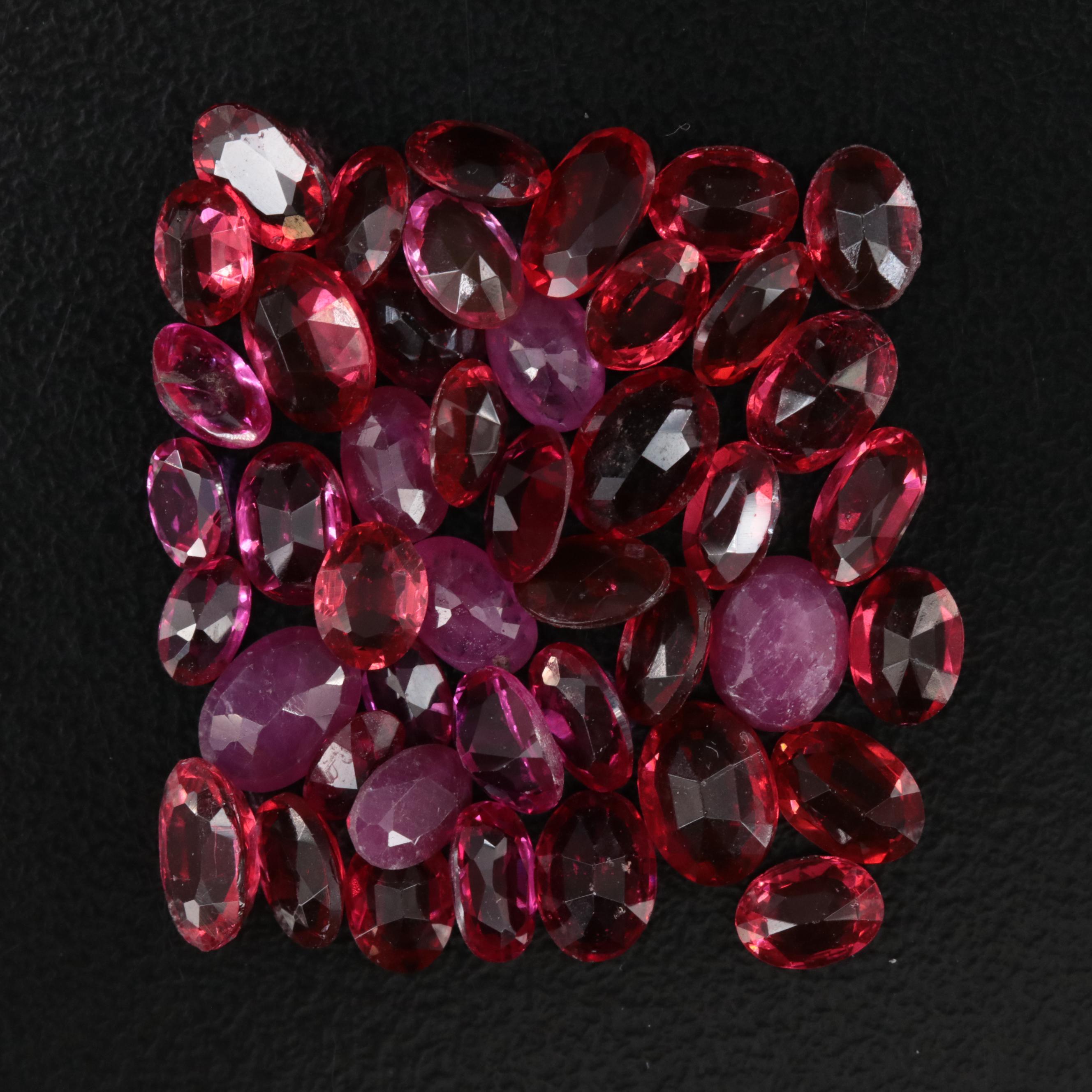 Loose 26.83 CTW Tourmaline, Ruby, Glass, and Gemstone Lot