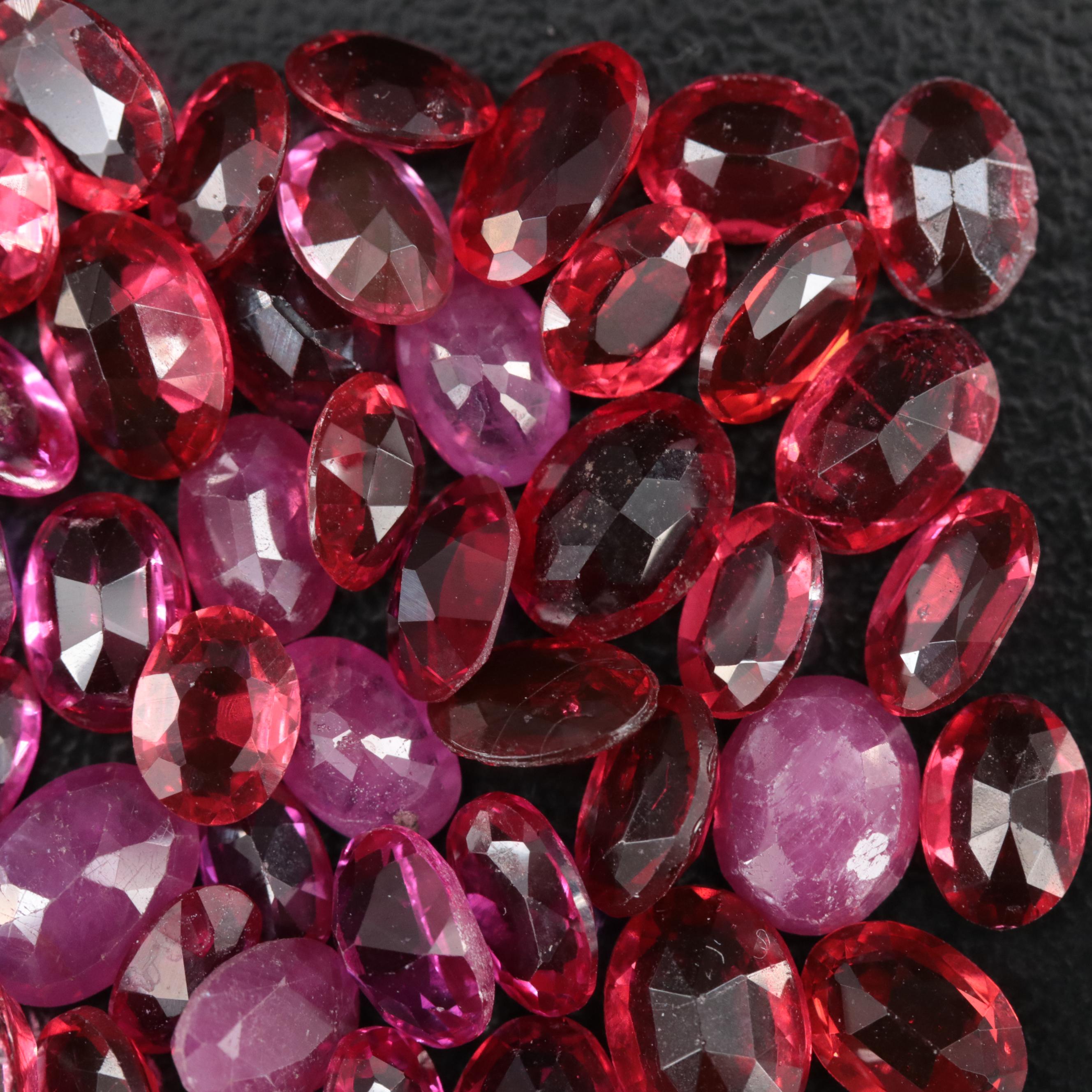 Loose 26.83 CTW Tourmaline, Ruby, Glass, and Gemstone Lot