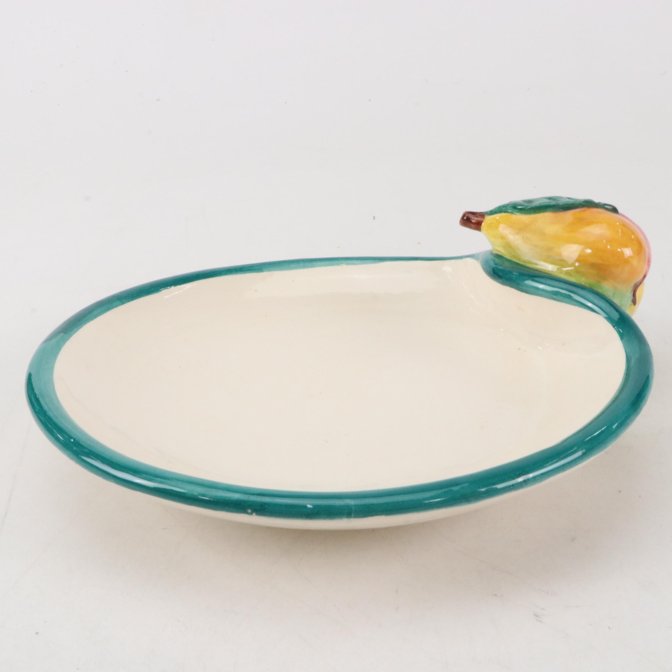 Italian Ceramic Bowl with Linen Dish Towels and Placemats