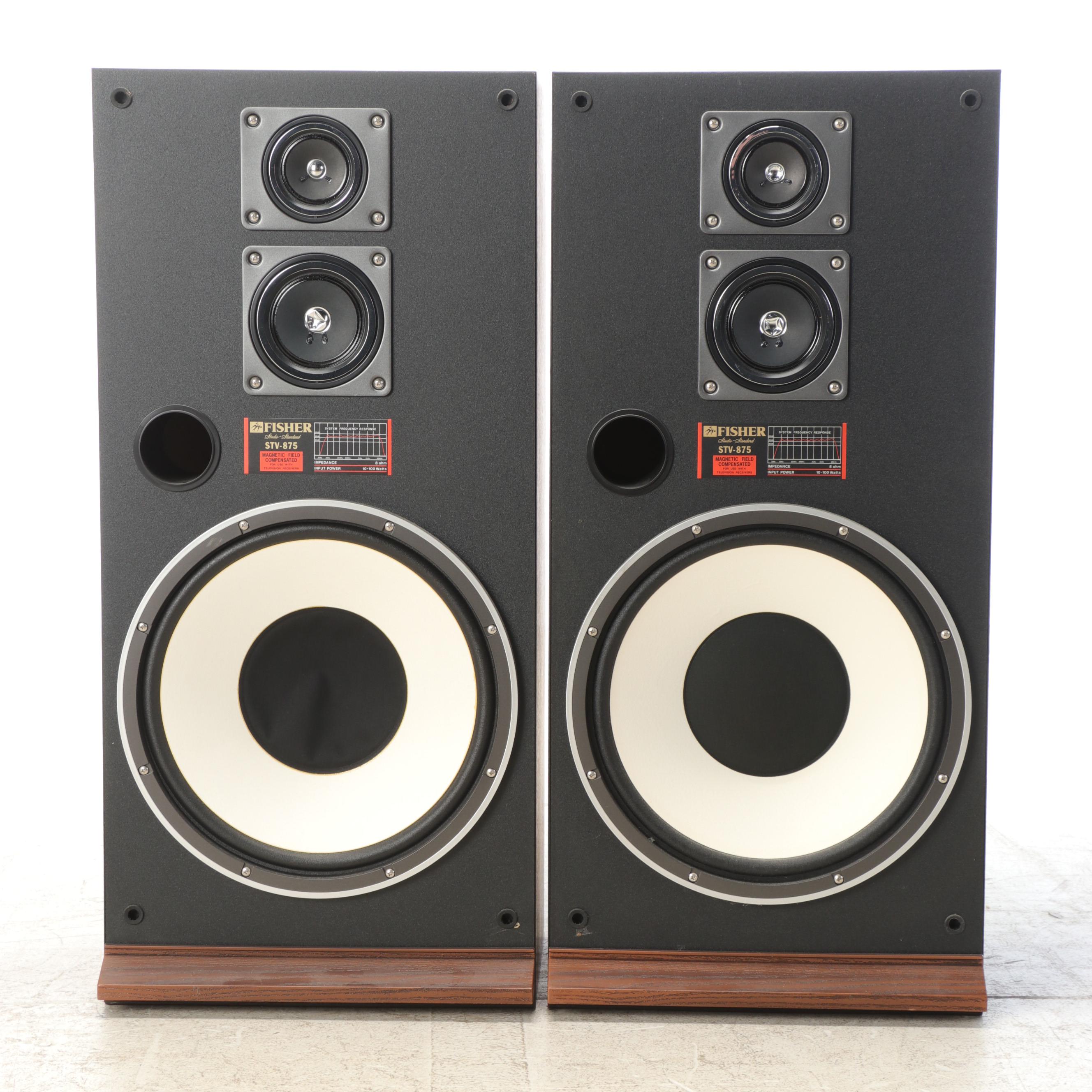 Pair of Fisher Studio Speakers and 4-Channel AM-FM Receiver