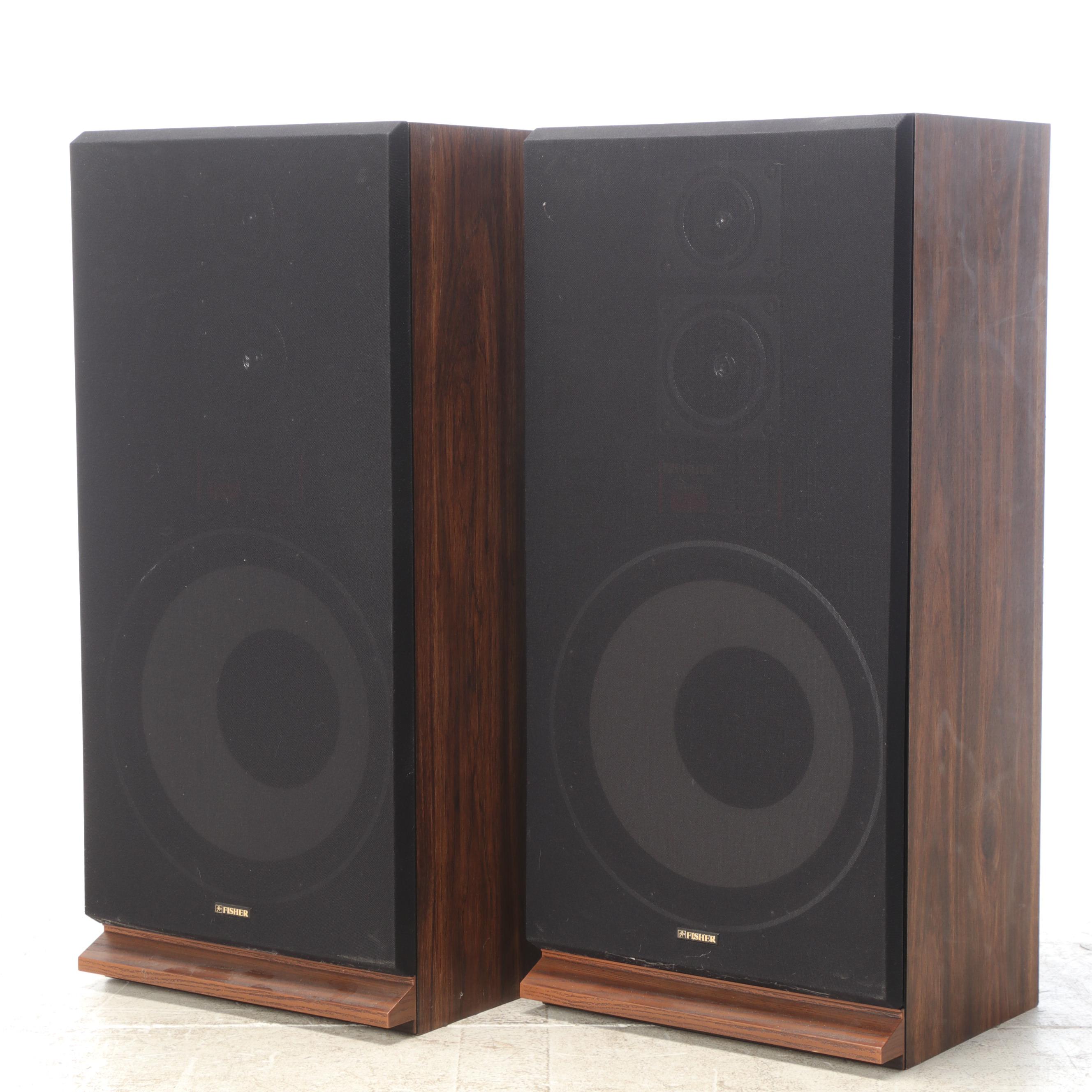 Pair of Fisher Studio Speakers and 4-Channel AM-FM Receiver