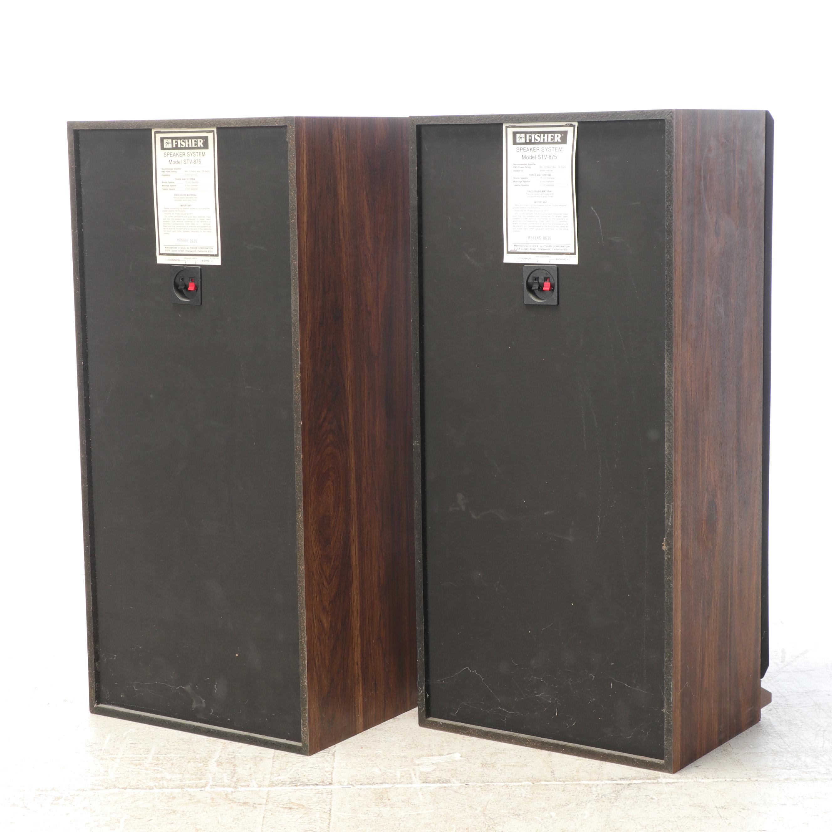 Pair of Fisher Studio Speakers and 4-Channel AM-FM Receiver