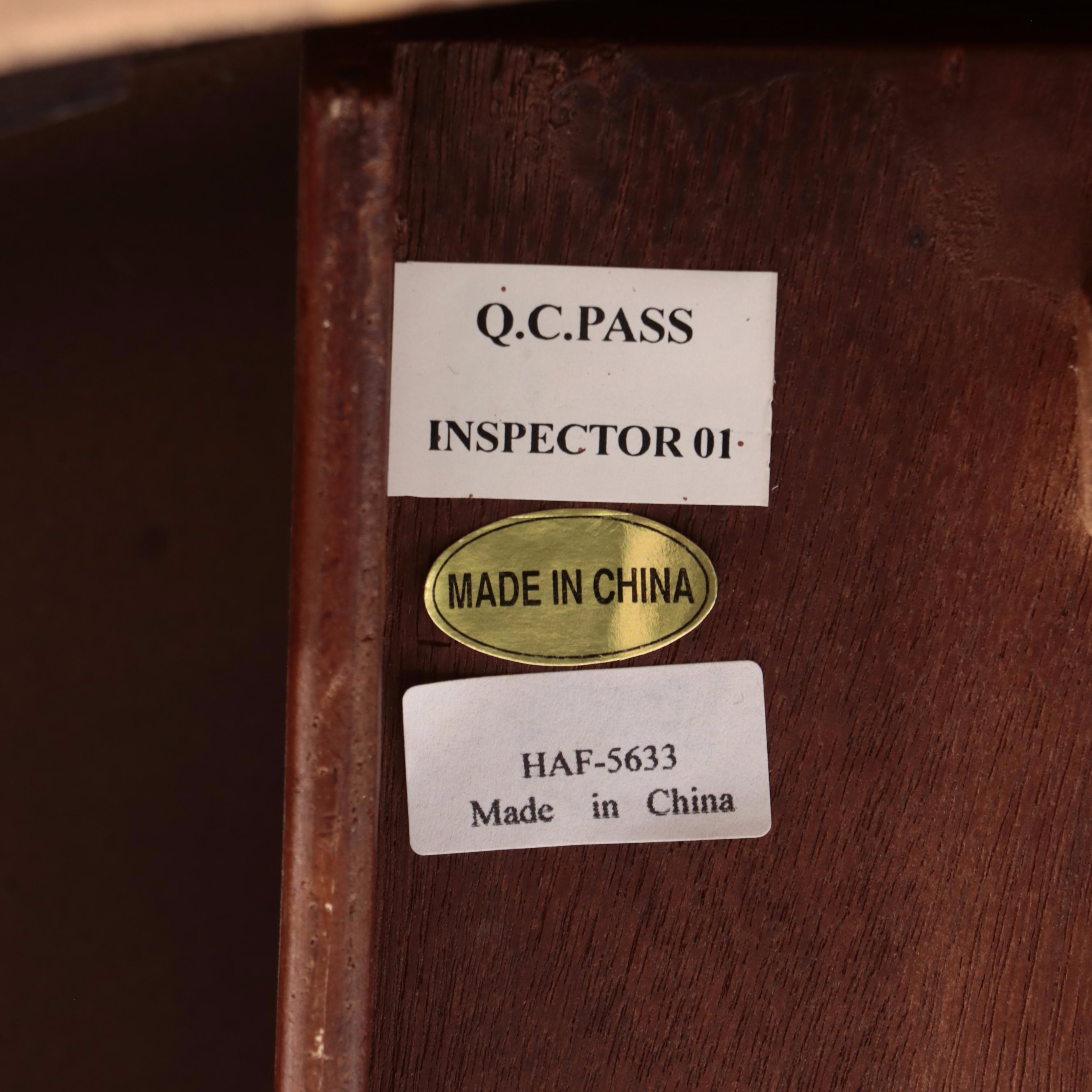 Regency Style Carved Mahogany Finish Crescent Shaped Desk