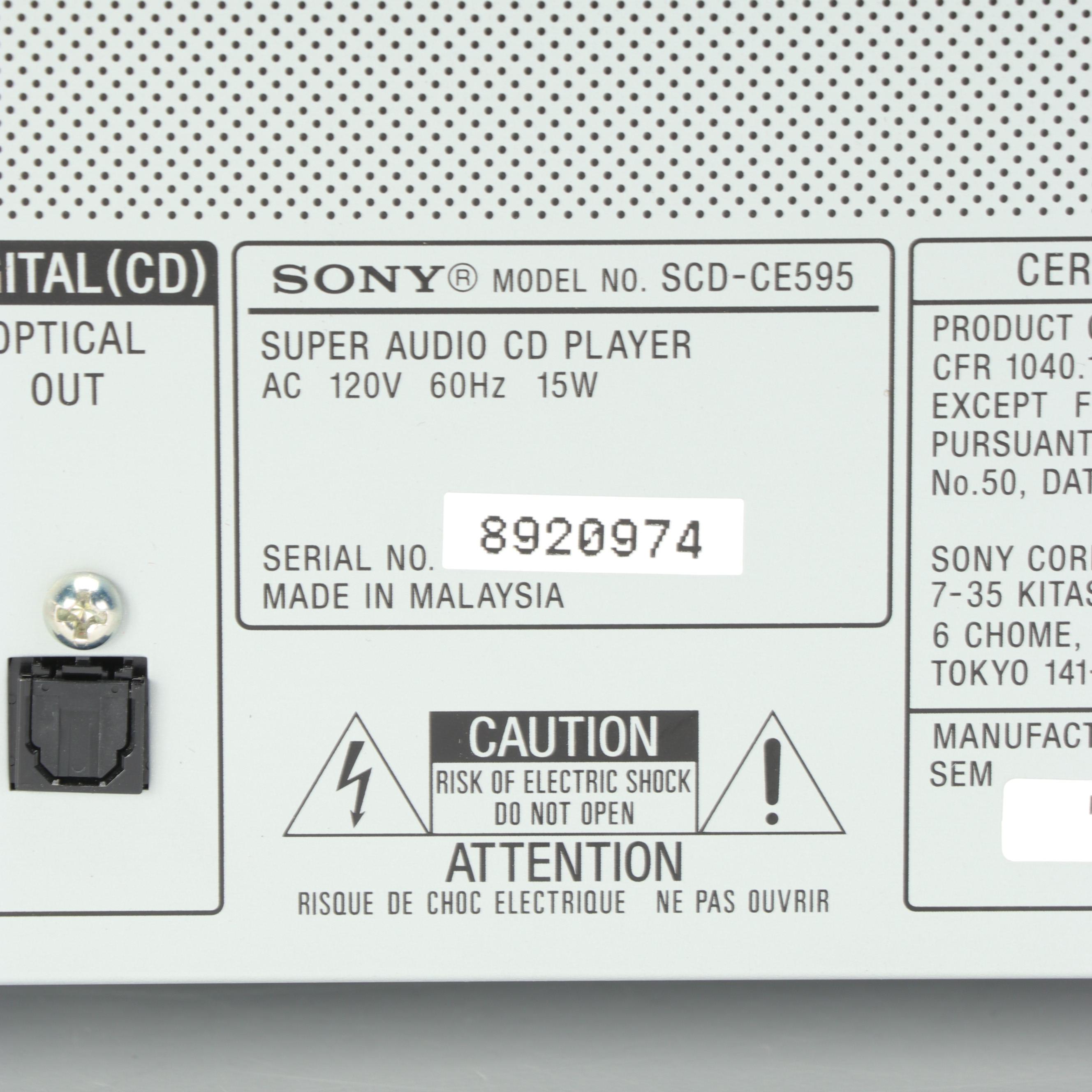 Sony 5-Disc CD Player with Turntable and Remote