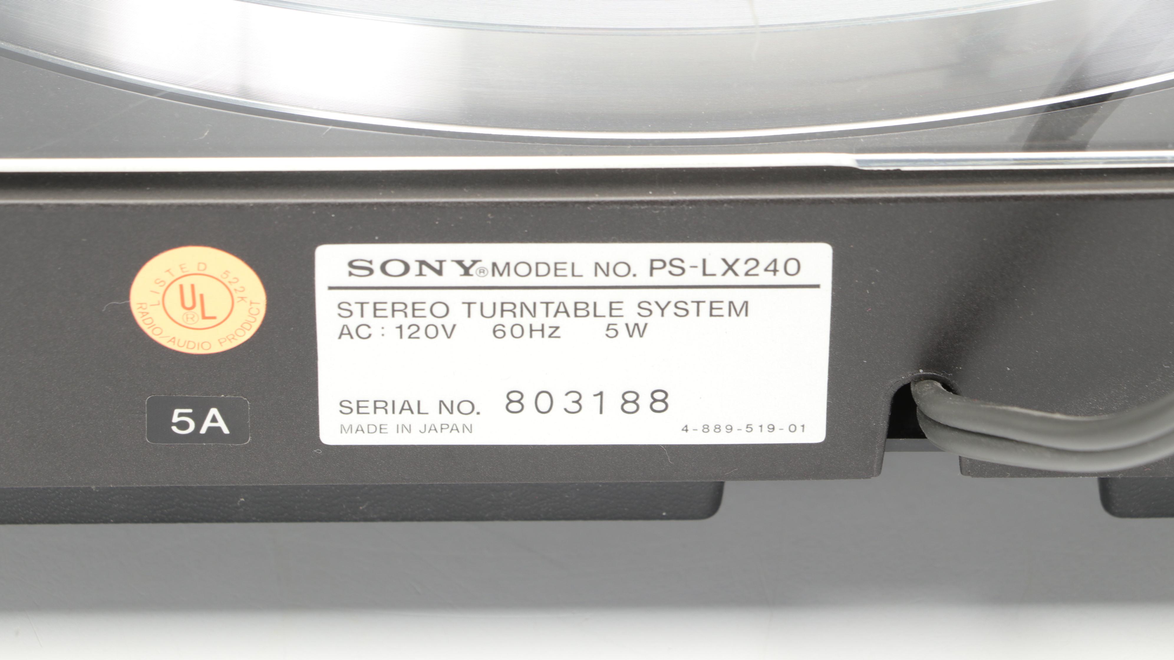 Sony 5-Disc CD Player with Turntable and Remote