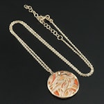 14K Enamel Pendant Necklace