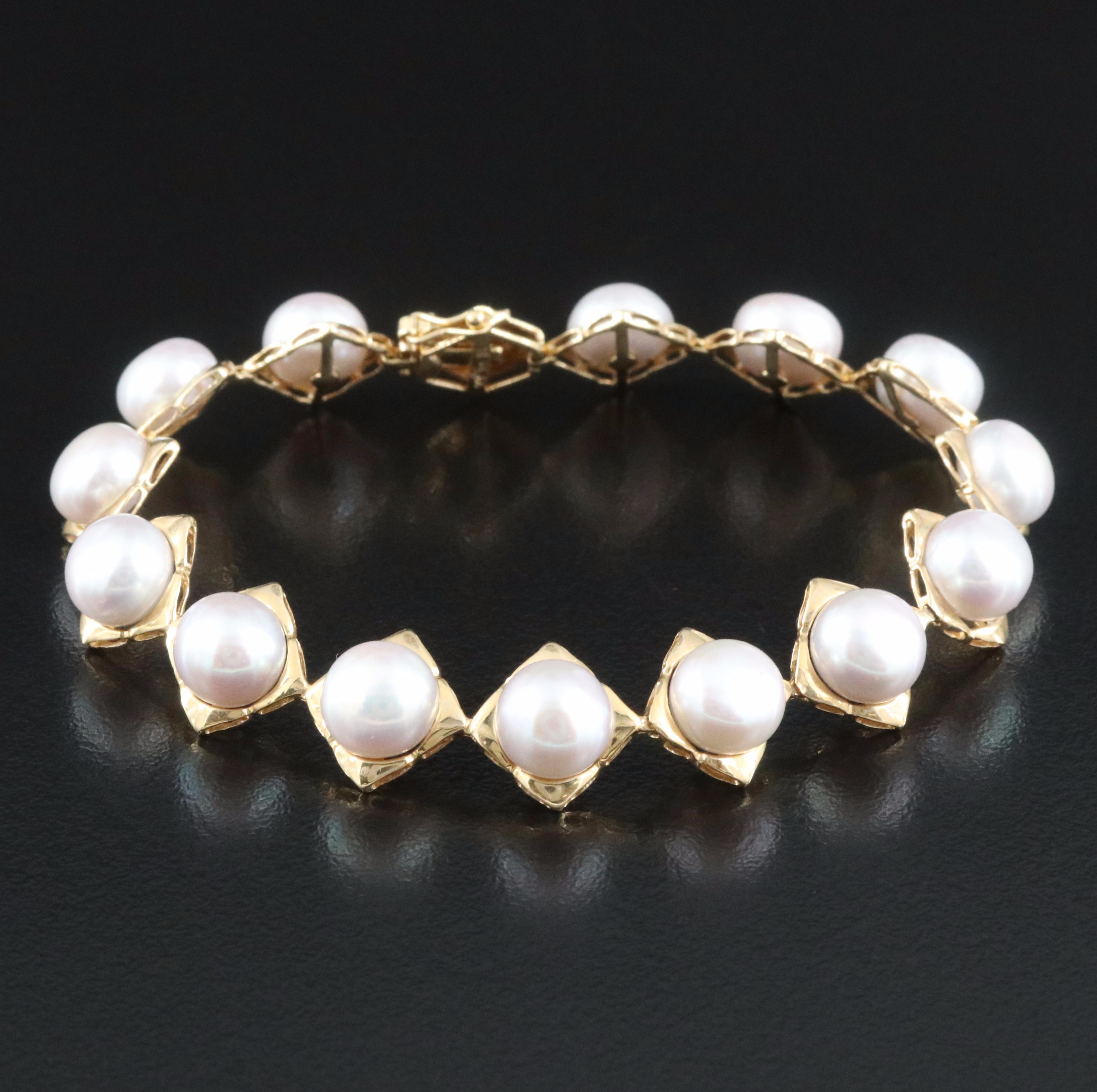 14K Pearl Bracelet