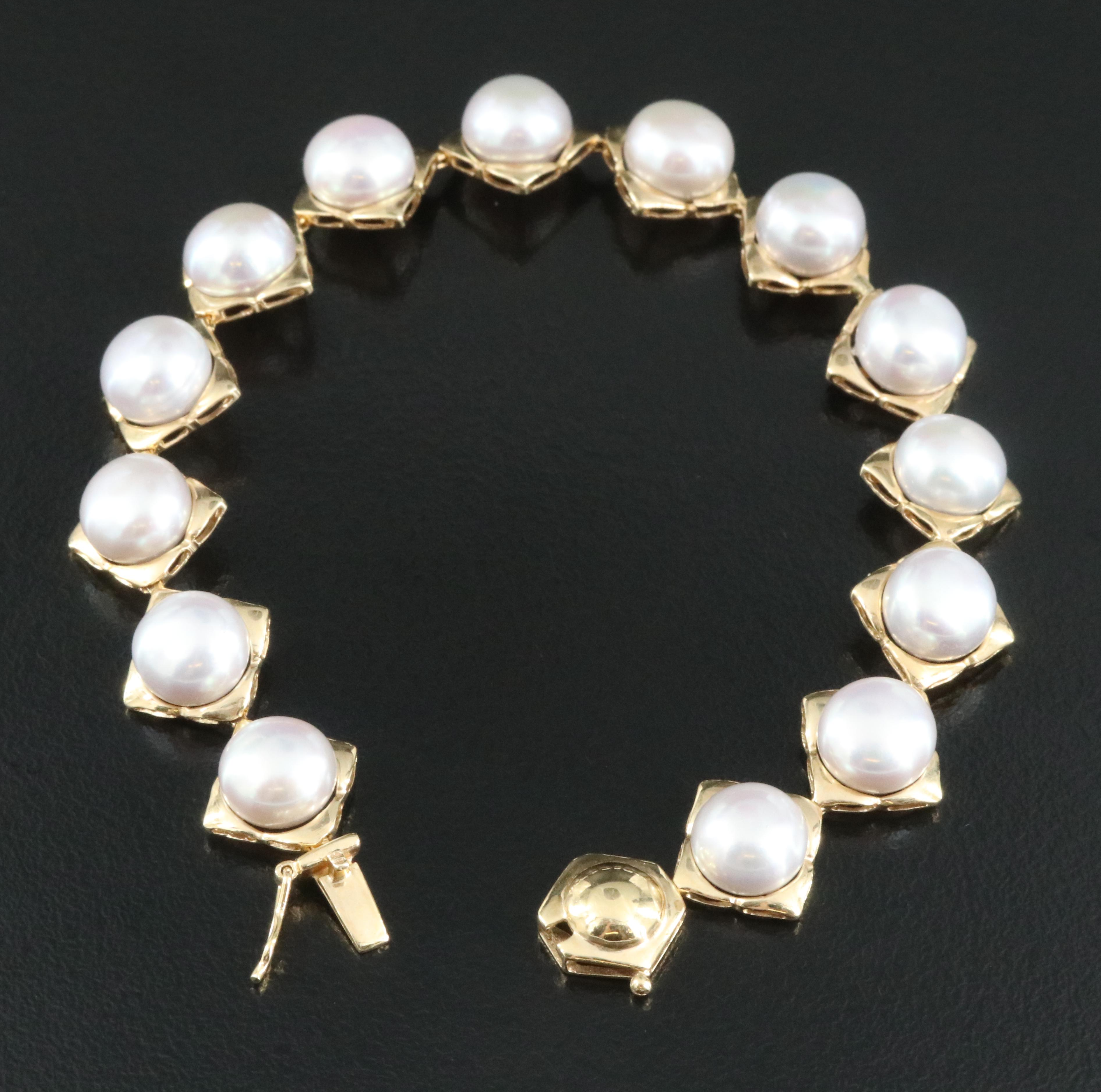14K Pearl Bracelet