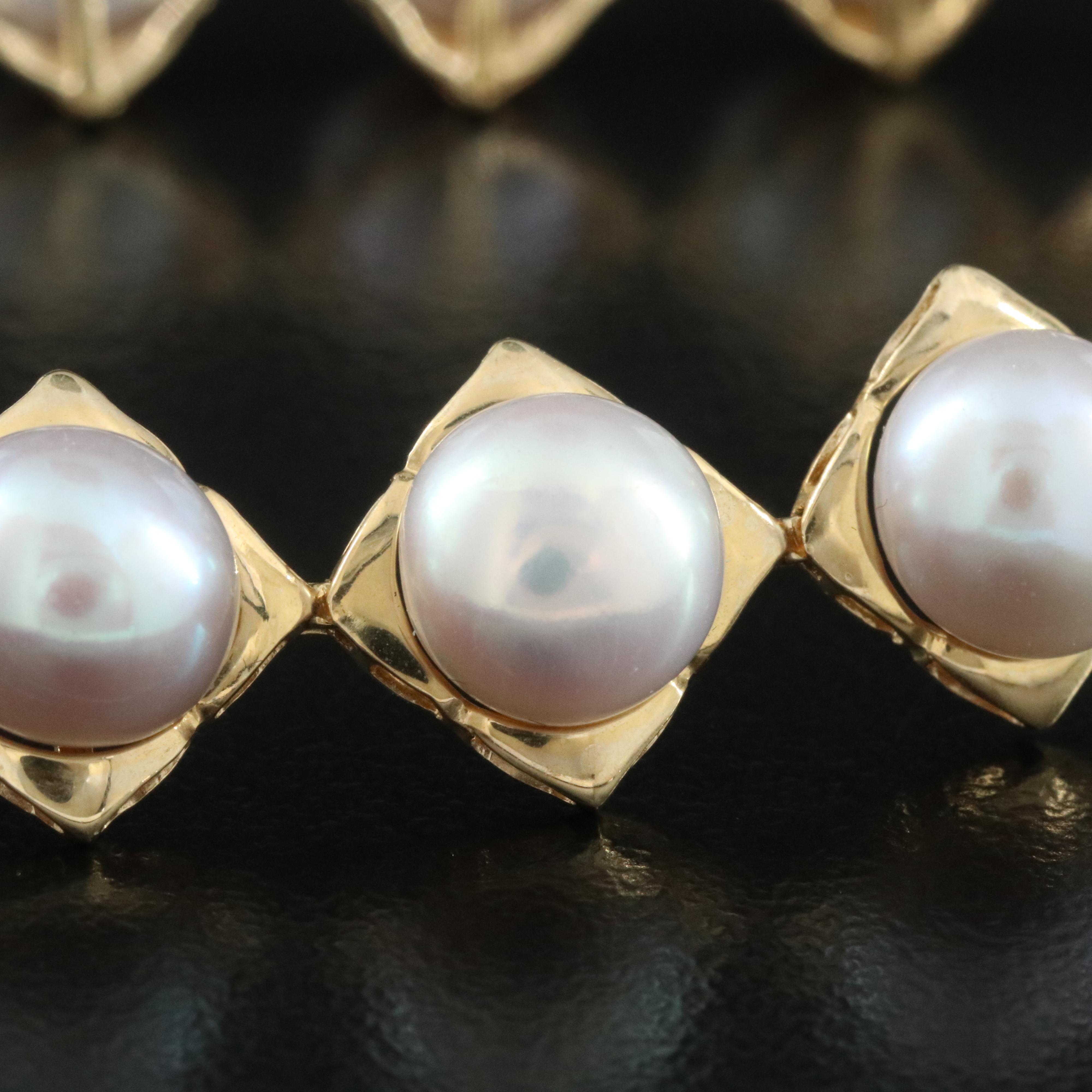 14K Pearl Bracelet