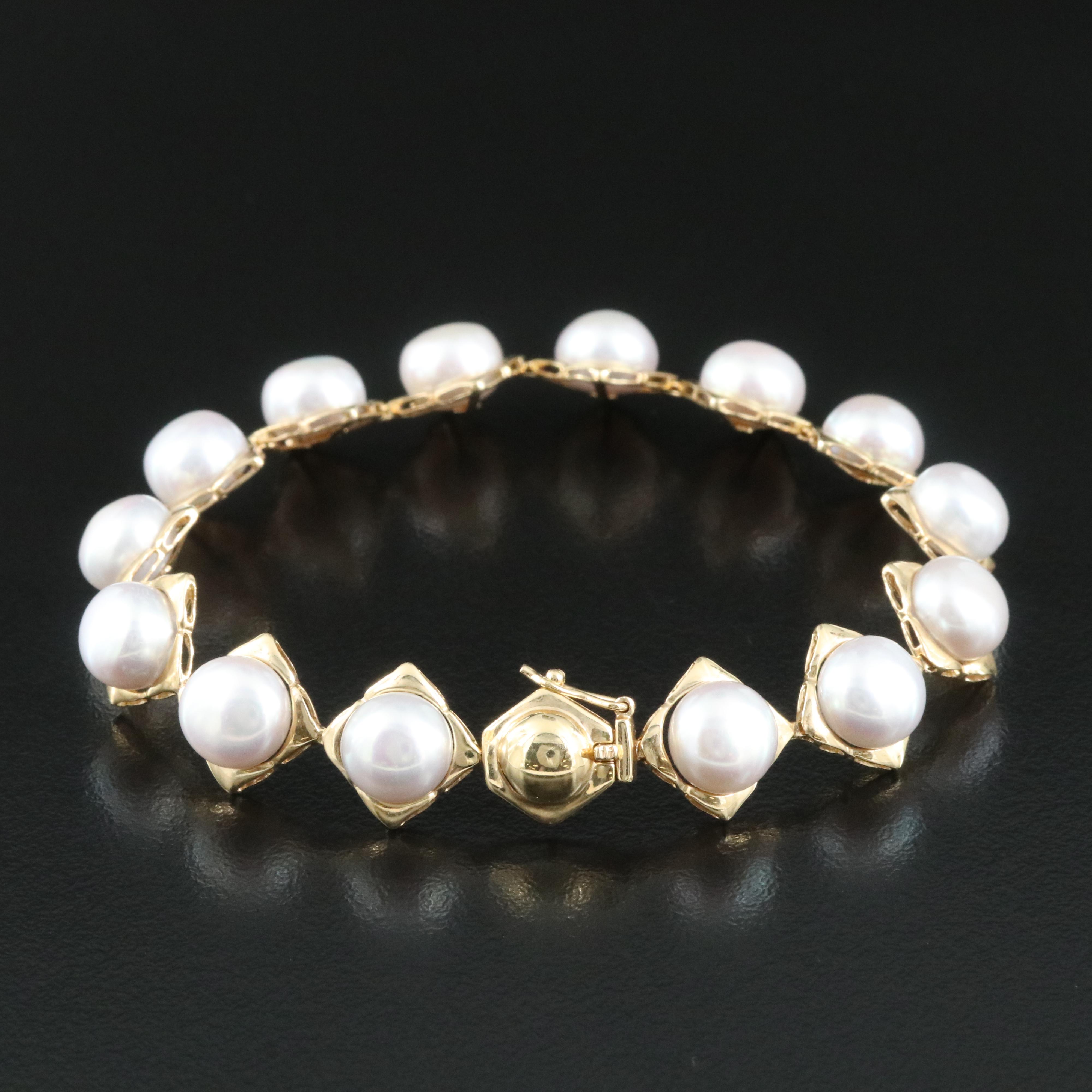 14K Pearl Bracelet