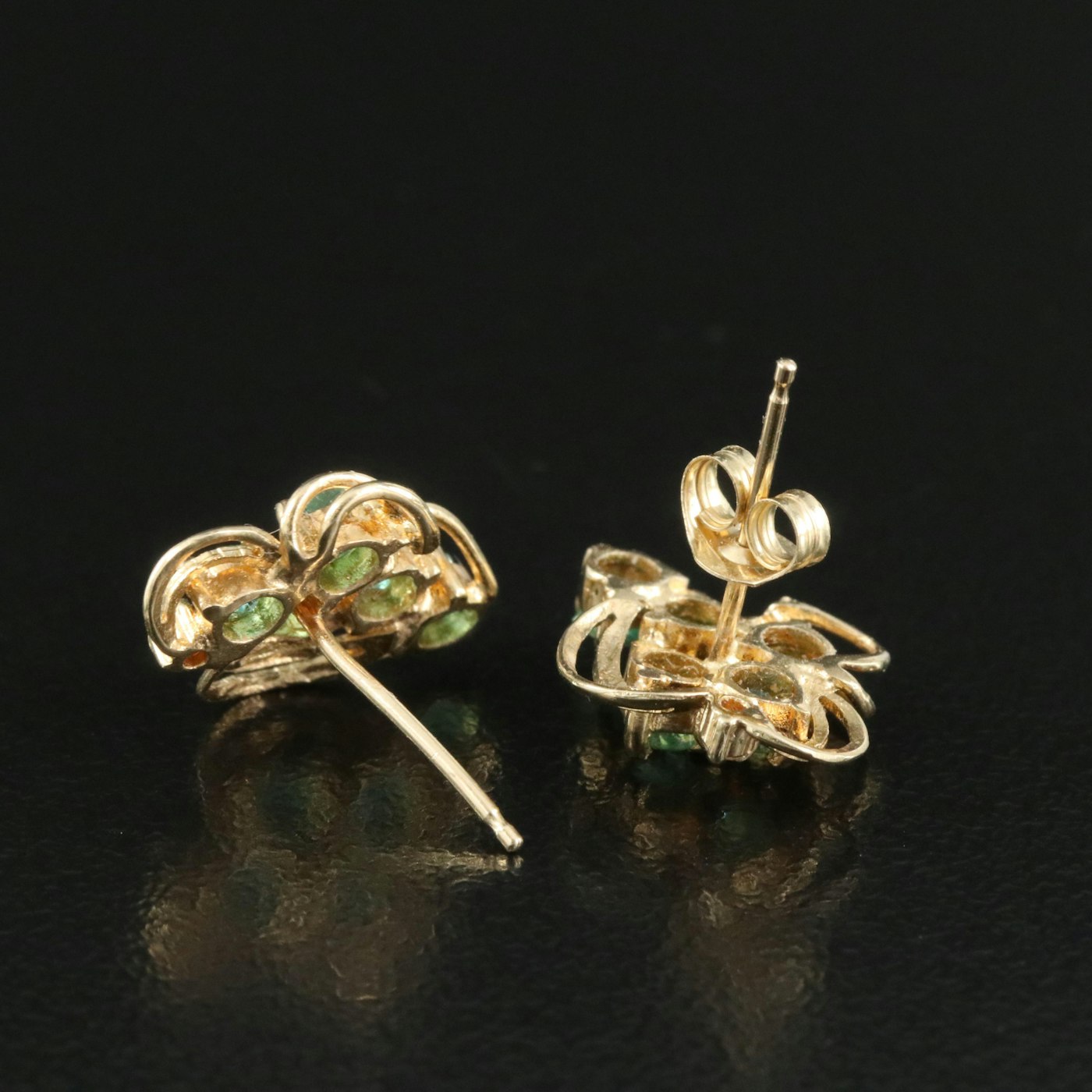14K Emerald and Diamond Earrings | EBTH
