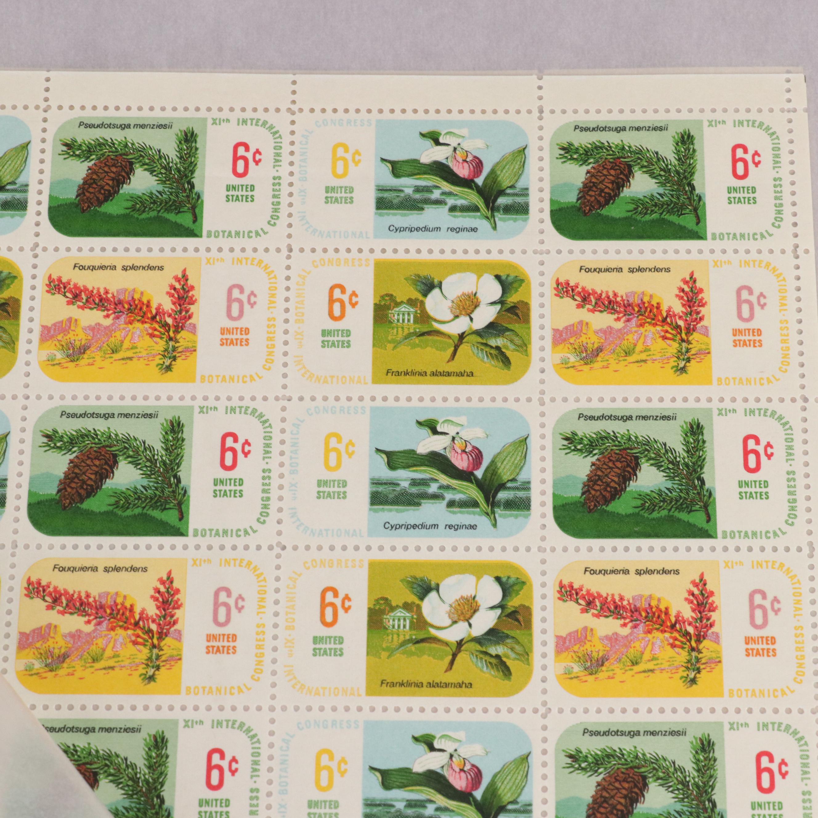 Four Mint Sheet File Albums Filled With Uncut Unused U.S.Postage Stamps