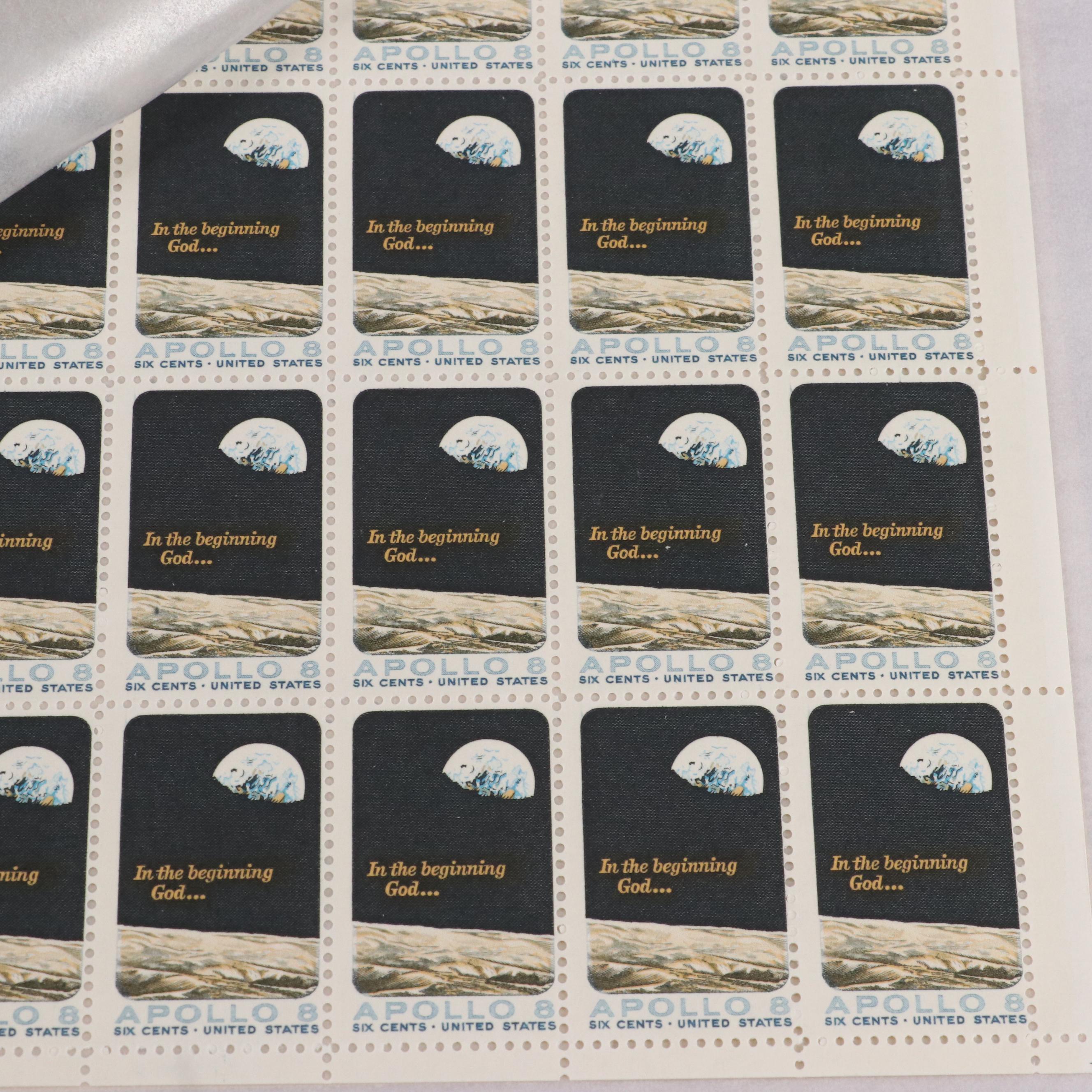 Four Mint Sheet File Albums Filled With Uncut Unused U.S.Postage Stamps