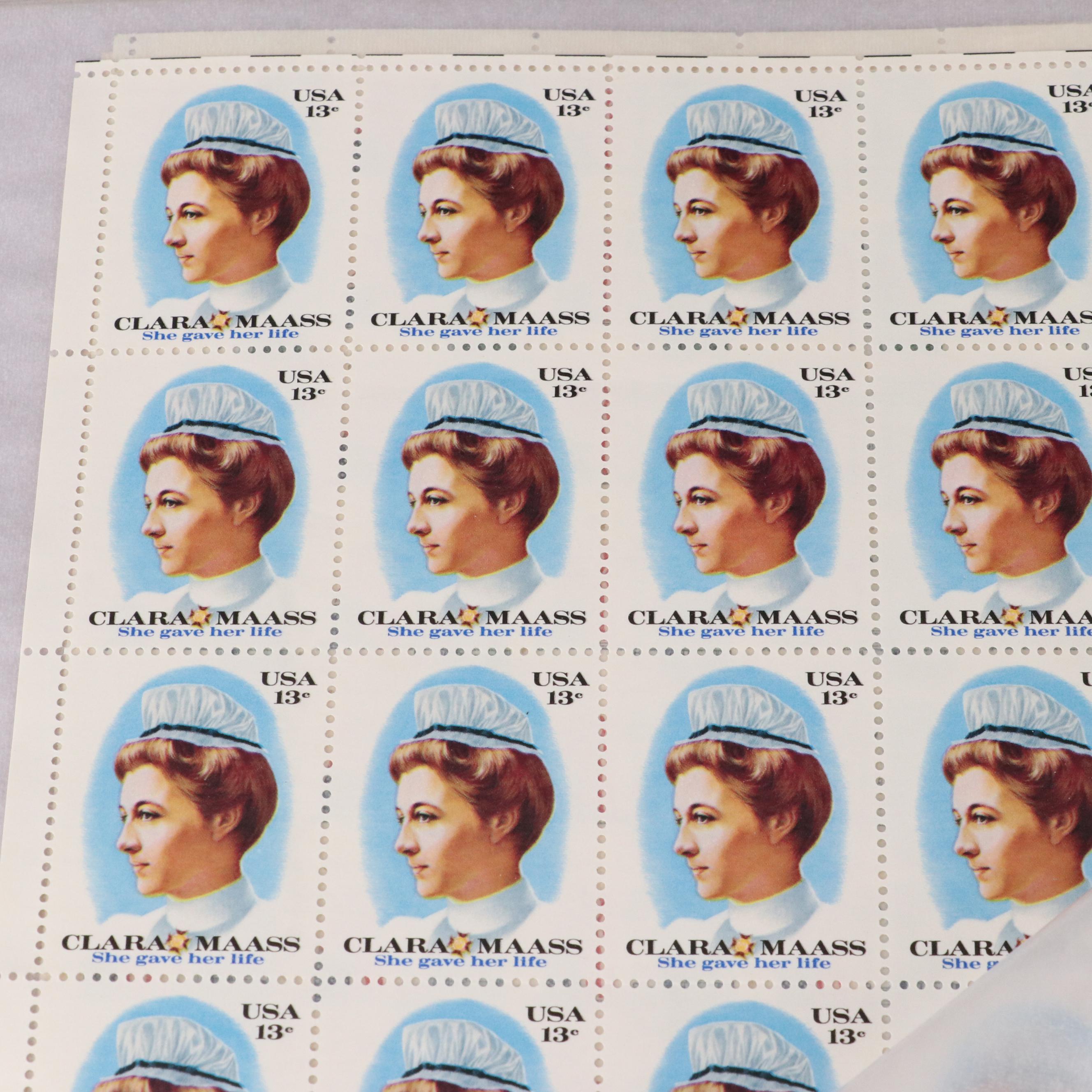 Four Mint Sheet File Albums Filled With Uncut Unused U.S.Postage Stamps