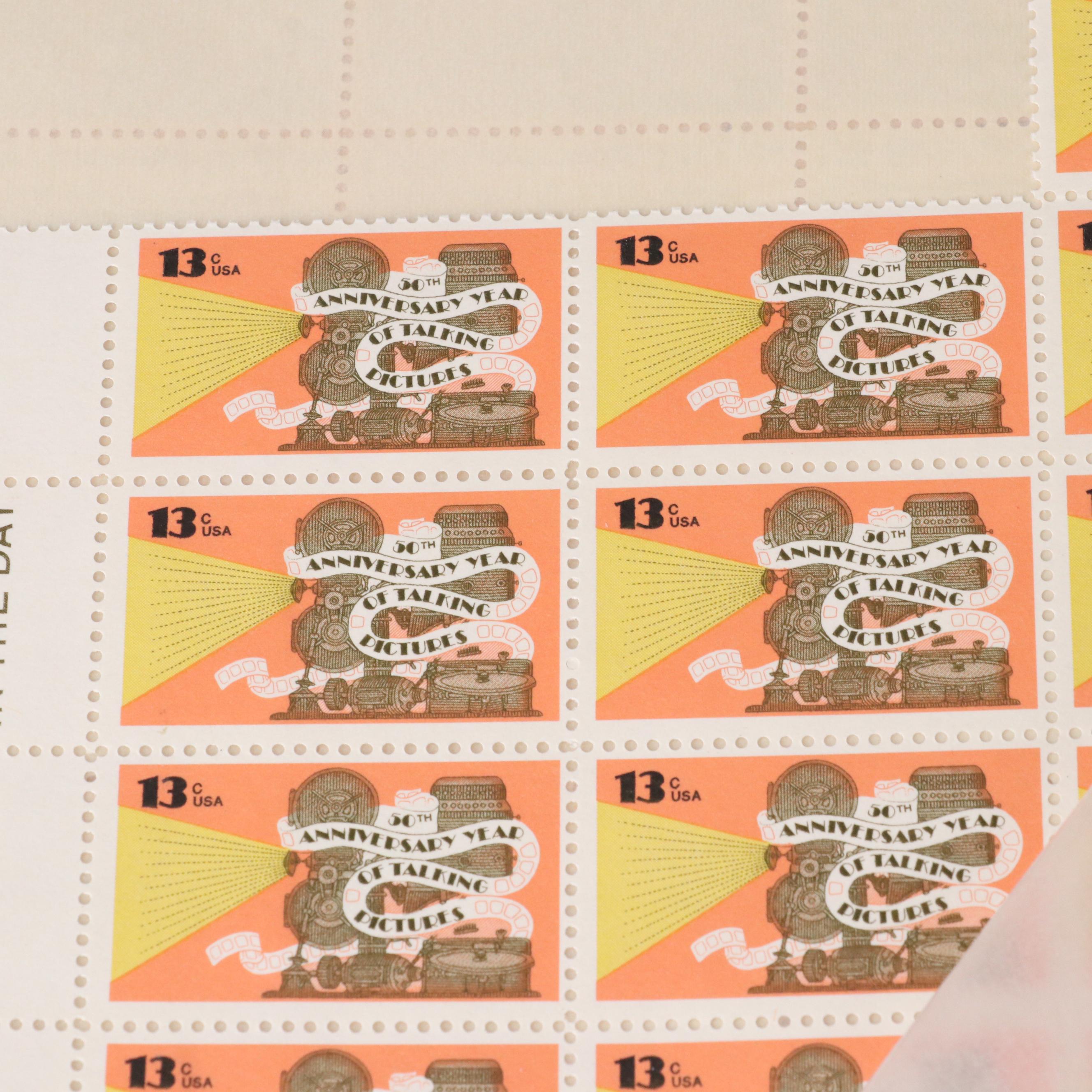 Four Mint Sheet File Albums Filled With Uncut Unused U.S.Postage Stamps