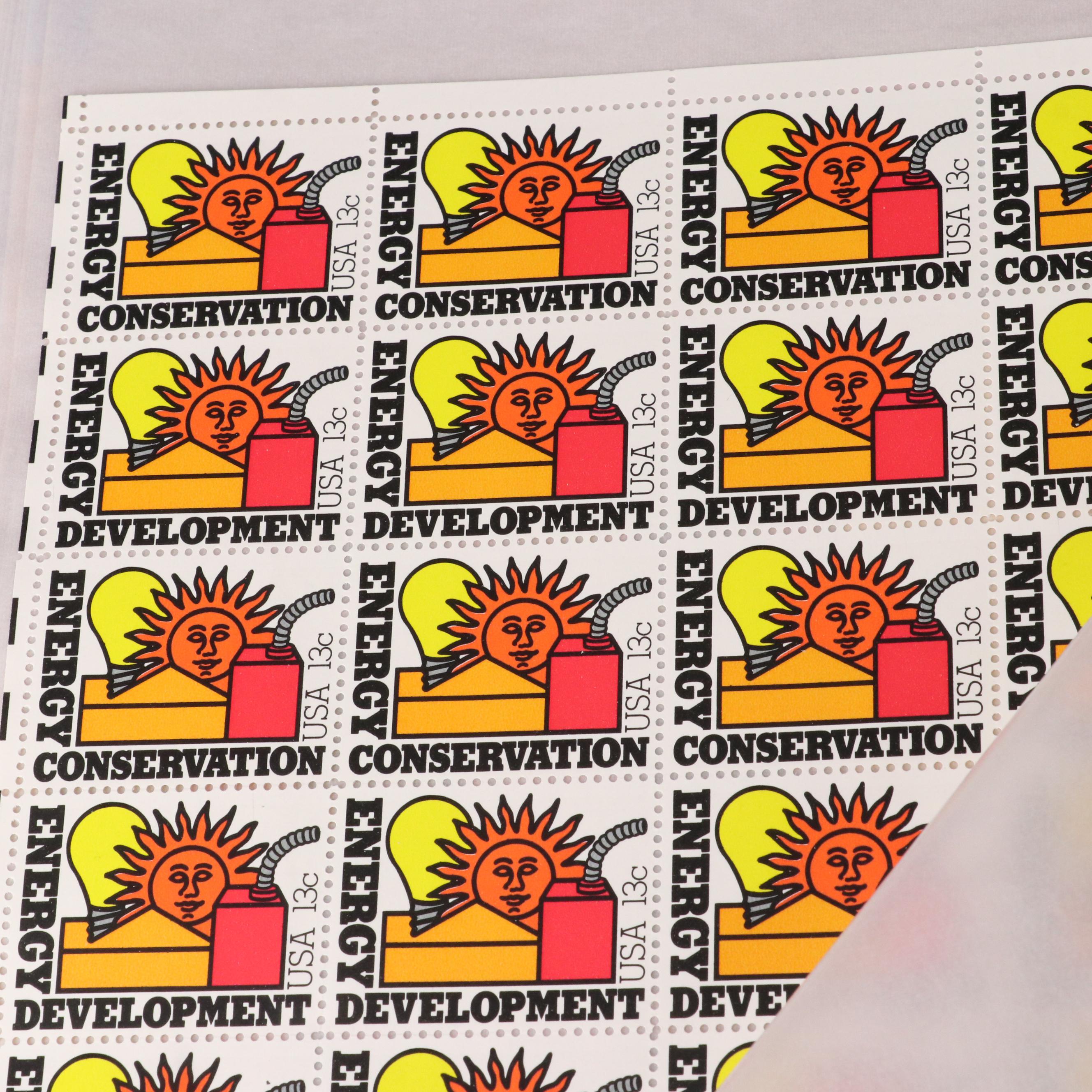 Four Mint Sheet File Albums Filled With Uncut Unused U.S.Postage Stamps