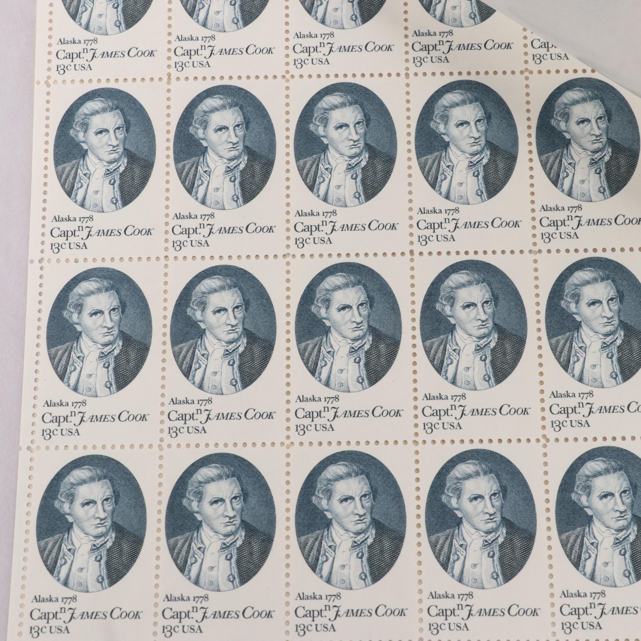 Four Mint Sheet File Albums Filled With Uncut Unused U.S.Postage Stamps