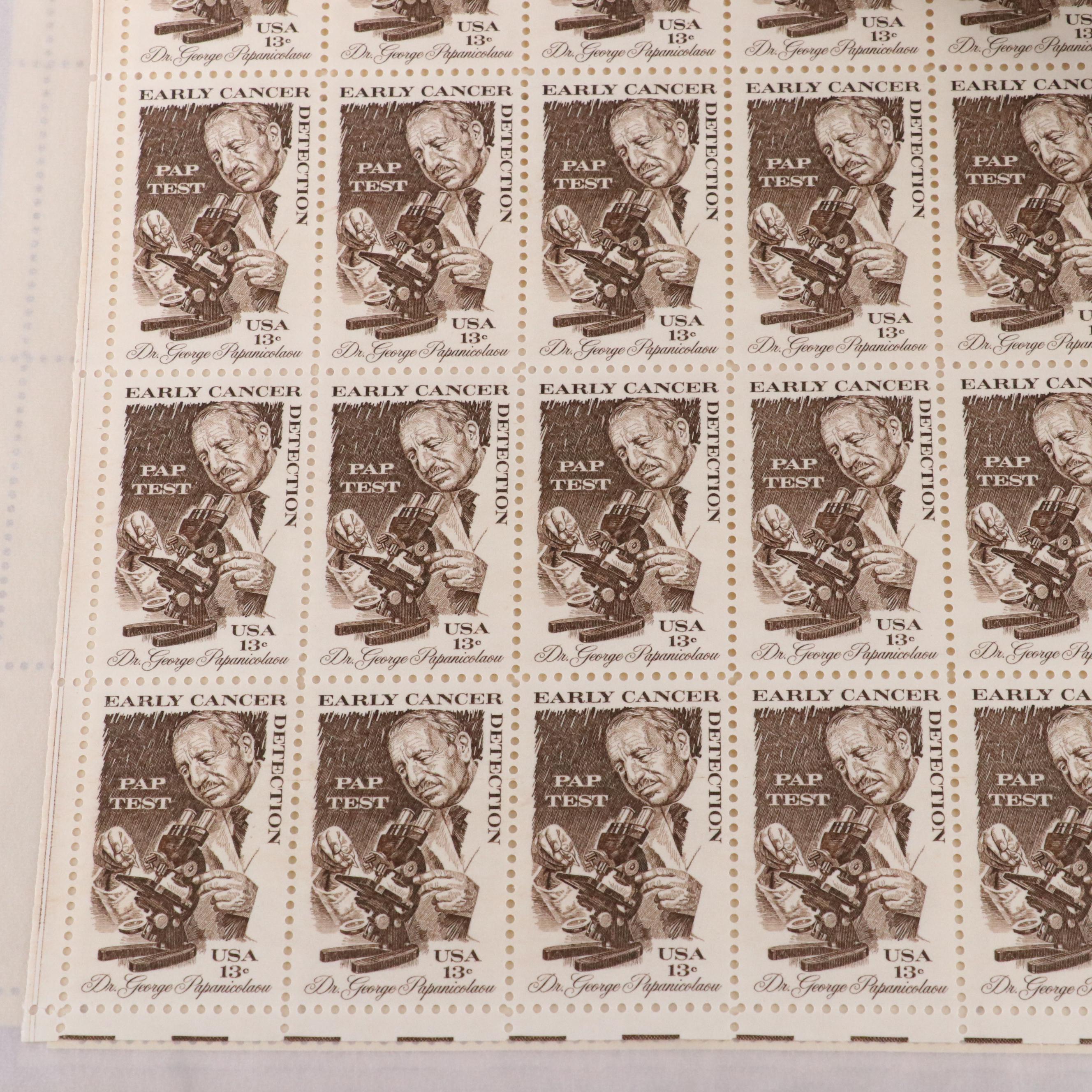 Four Mint Sheet File Albums Filled With Uncut Unused U.S.Postage Stamps