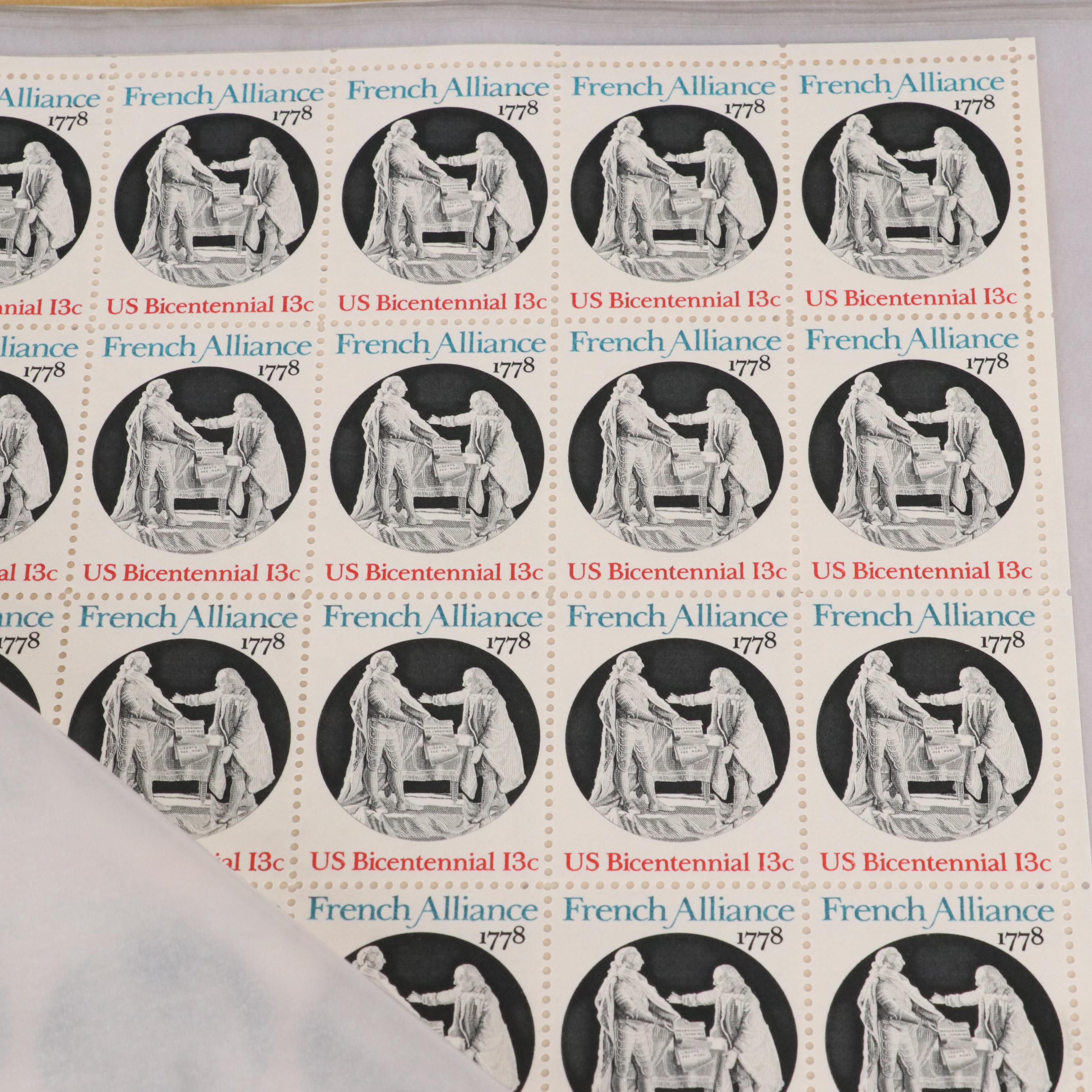 Four Mint Sheet File Albums Filled With Uncut Unused U.S.Postage Stamps