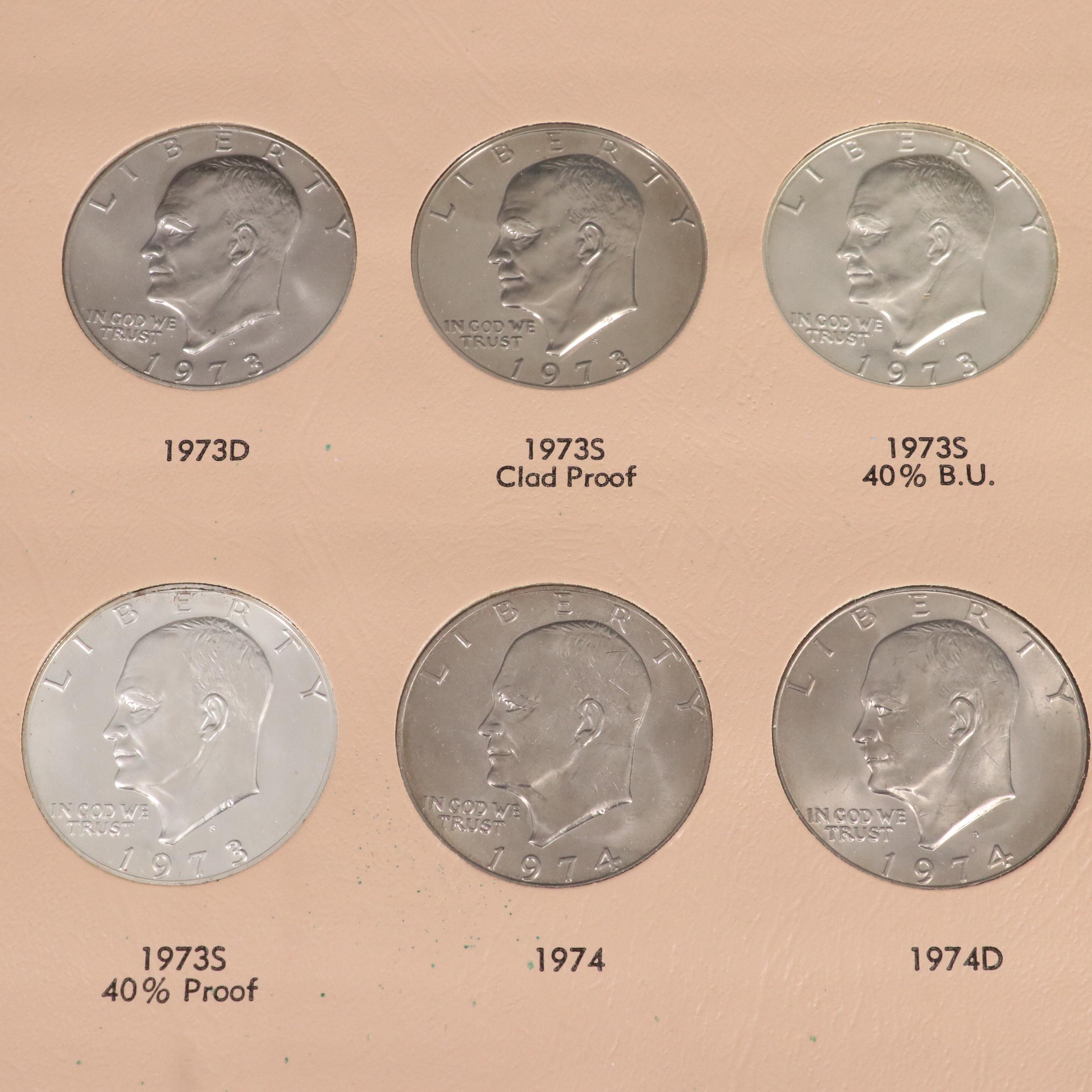 Complete Eisenhower Dollar Collection 1971-1978