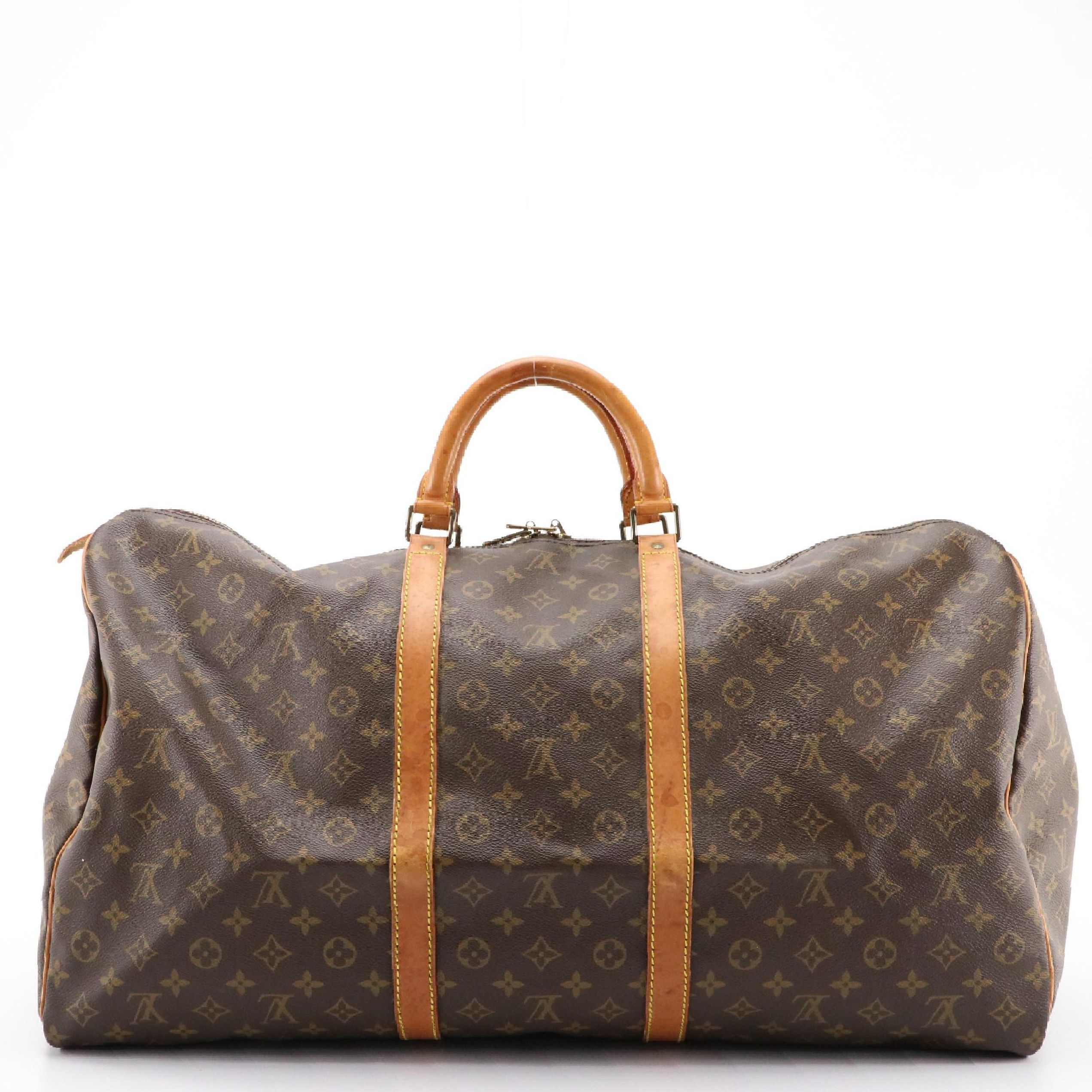 Louis Vuitton Keepall 50 in Monogram Canvas and Vachetta Leather